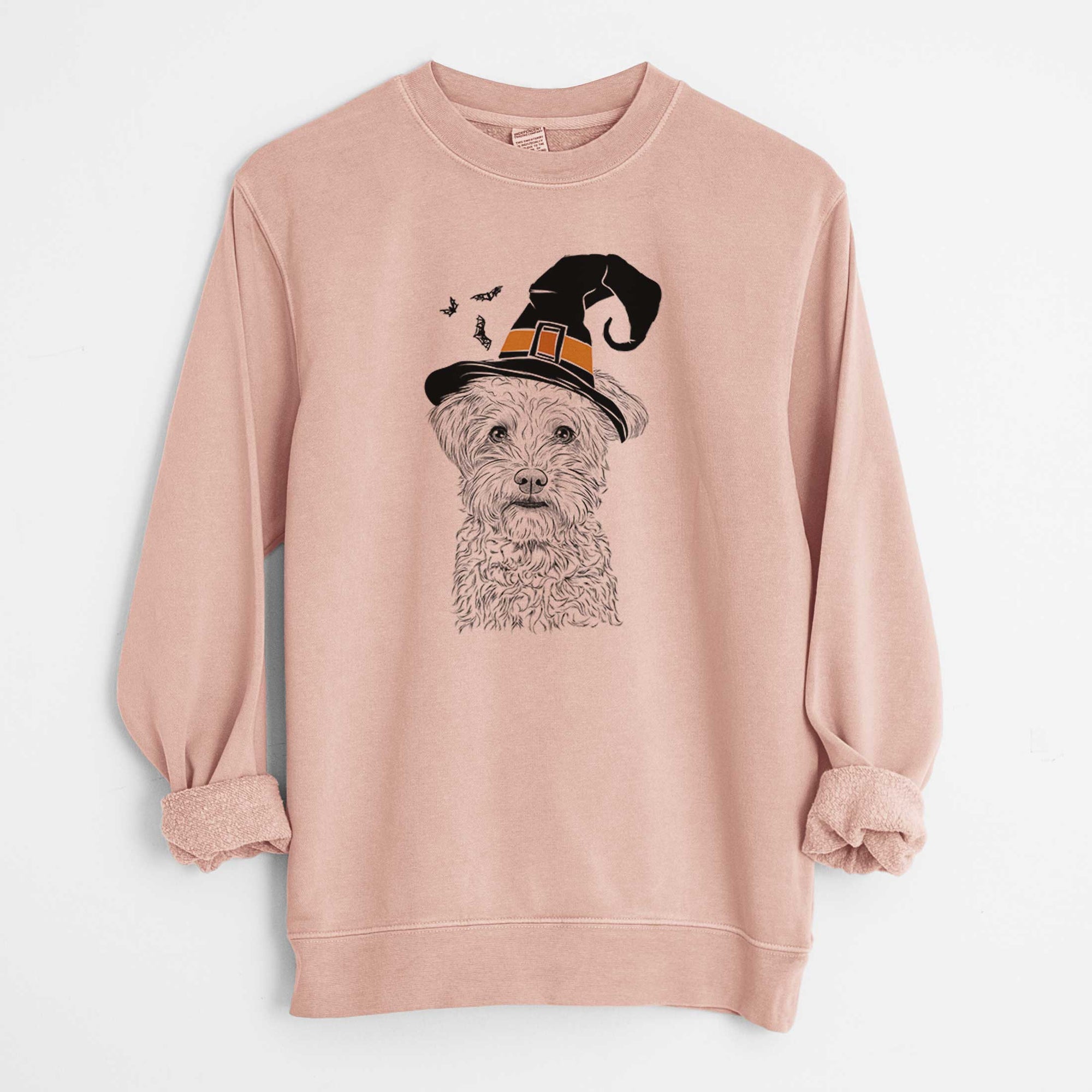 Witch Rudy the Schnoodle - Unisex Pigment Dyed Crew Sweatshirt