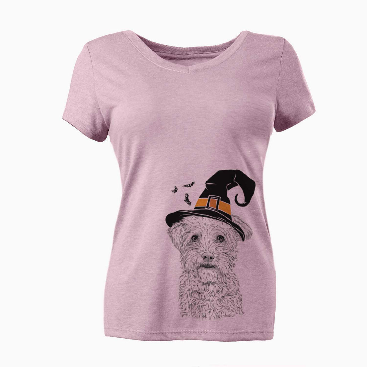 Witch Rudy the Schnoodle - Women's V-neck Shirt