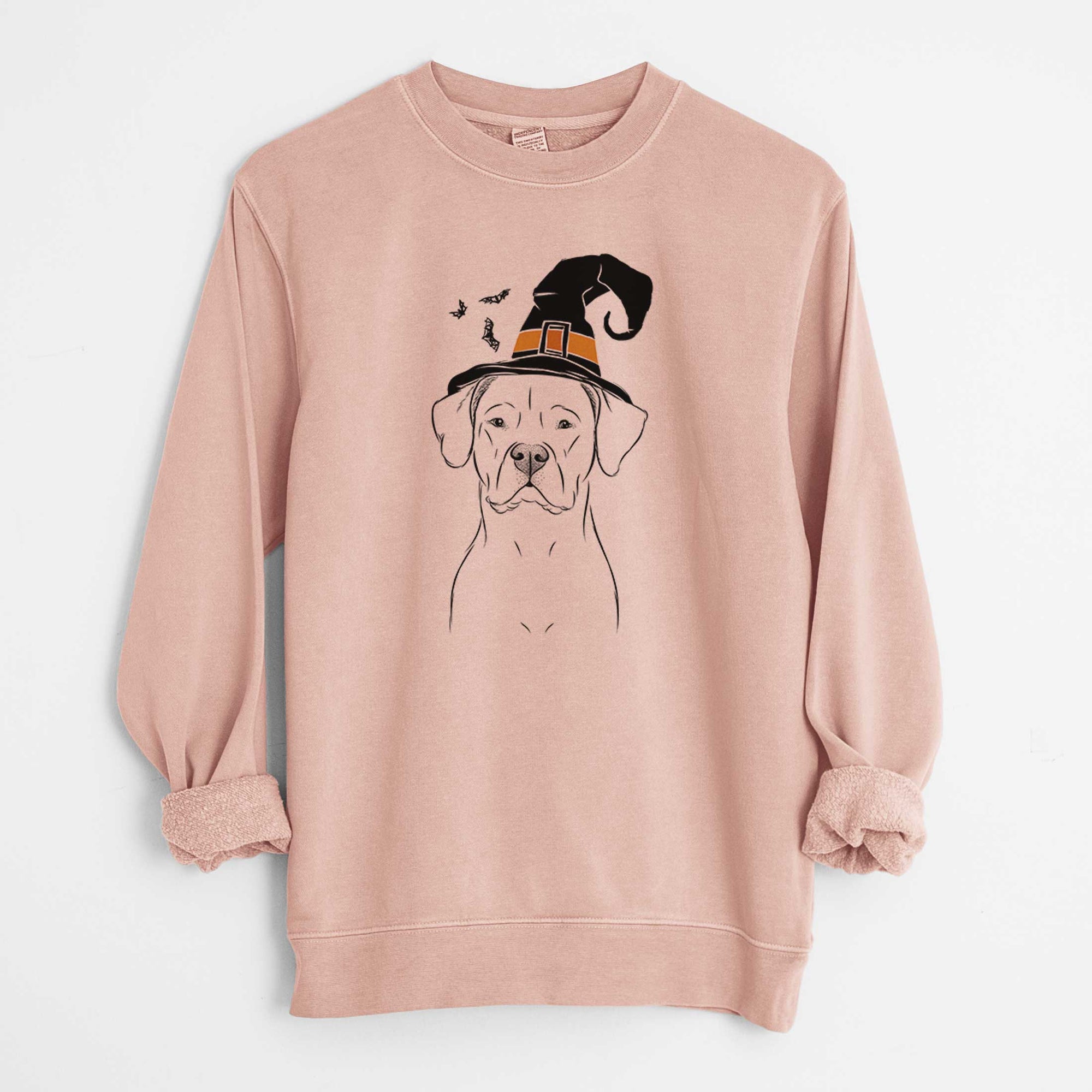 Witch Rufio the Dogo Argentino - Unisex Pigment Dyed Crew Sweatshirt