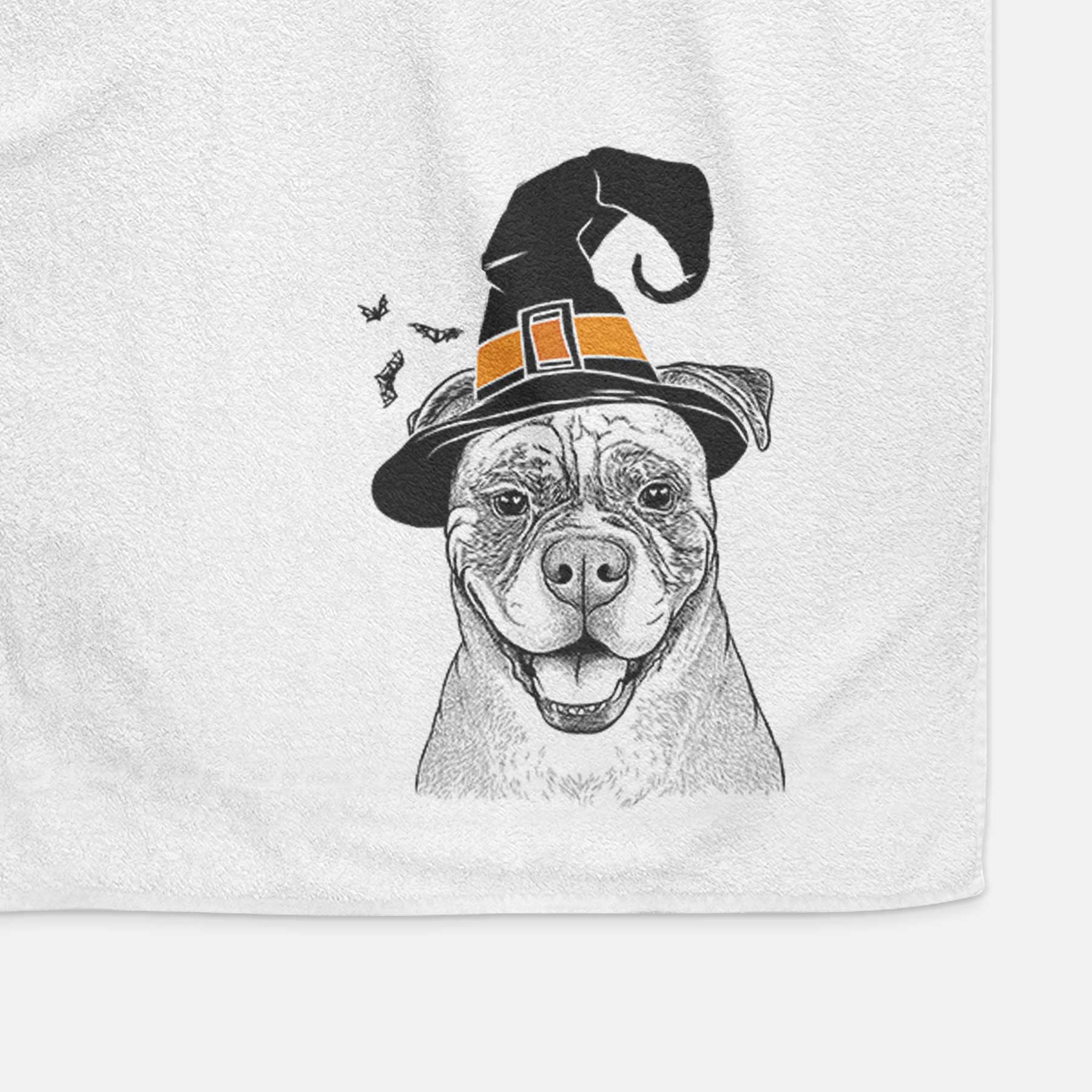 Rufus the American Bulldog Decorative Hand Towel