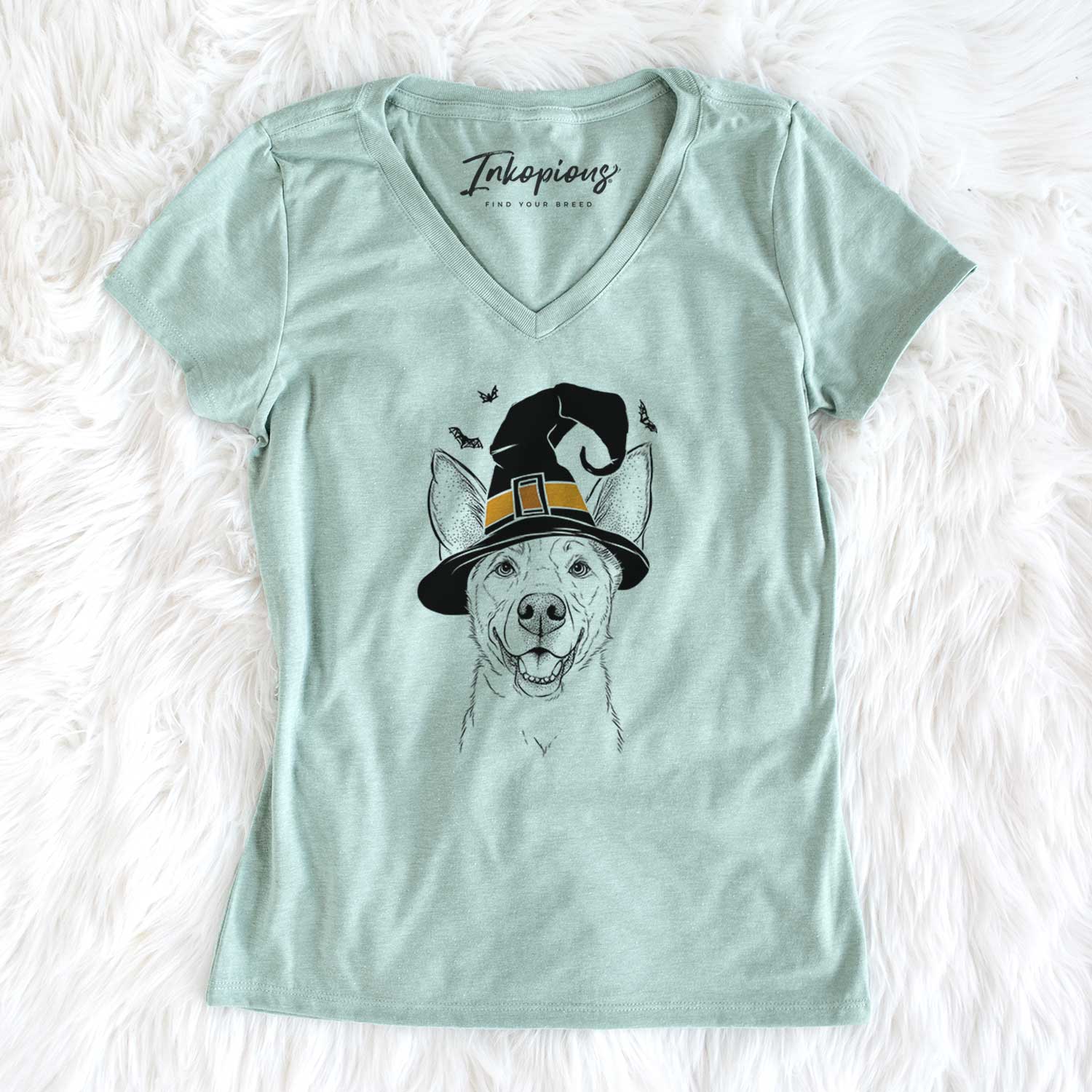 Witch Rumley the Kelpie Mix - Women's V-neck Shirt