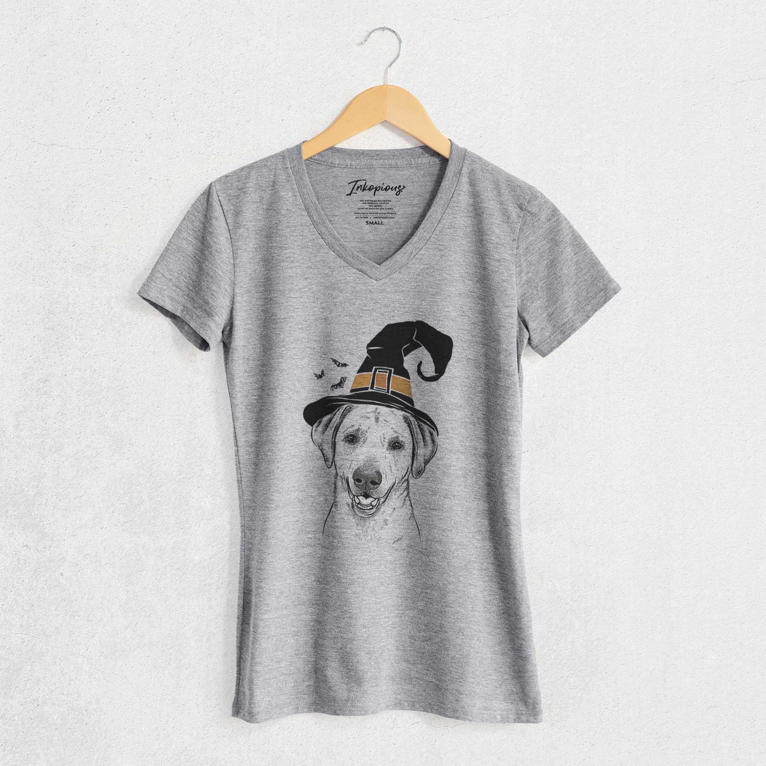 Witch Rusty the Labrador Retriever - Women's V-neck Shirt