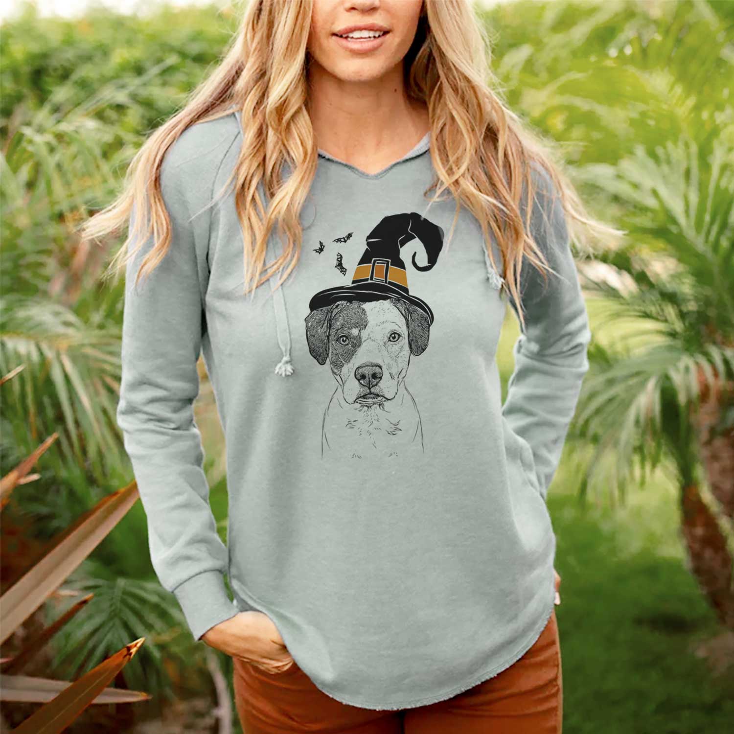 Witch Ryleigh the Beagle Pitbull Mix - Cali Wave Hooded Sweatshirt