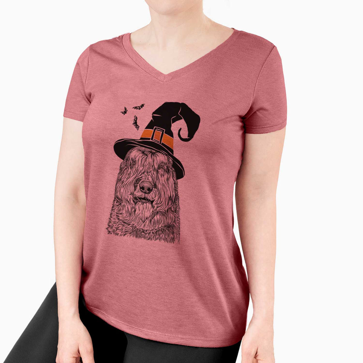 Witch Sabre the Bouvier Des Flandres - Women's V-neck Shirt