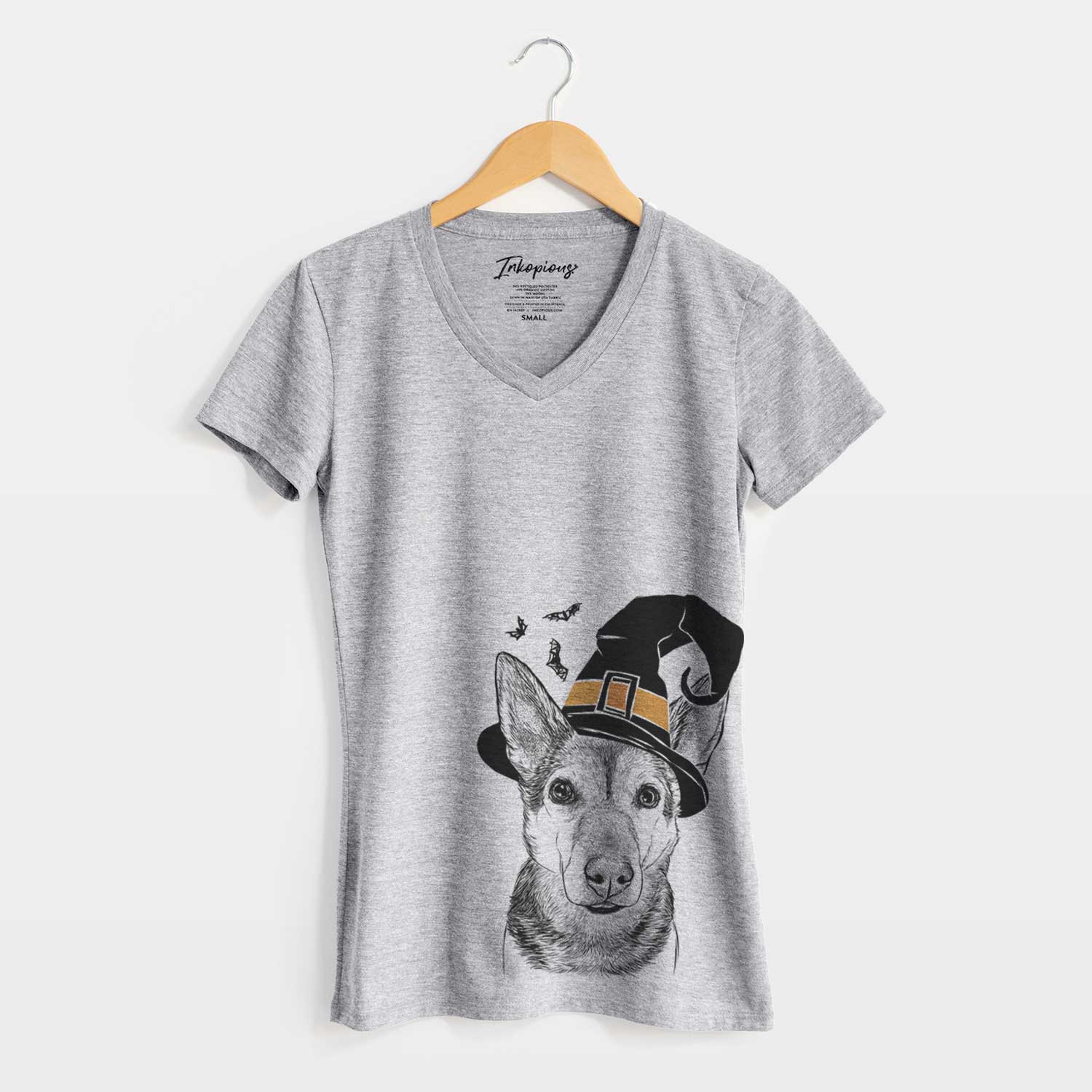 Witch Sammie the Mixed Breed - Women's V-neck Shirt