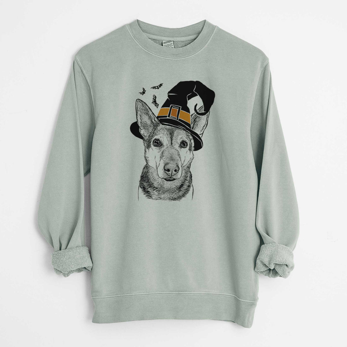 Witch Sammie the Mixed Breed - Unisex Pigment Dyed Crew Sweatshirt
