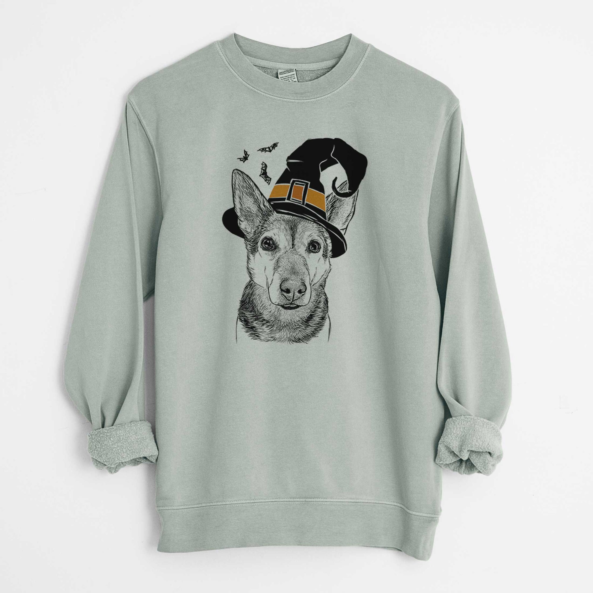 Witch Sammie the Mixed Breed - Unisex Pigment Dyed Crew Sweatshirt