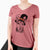 Witch Sammie the Mixed Breed - Women's V-neck Shirt