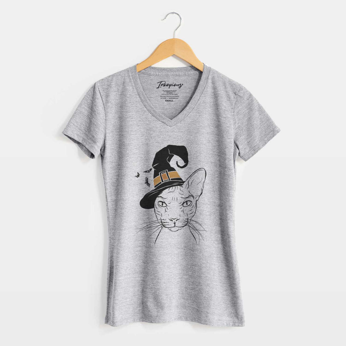 Witch Sammy the Spinx Cat - Women's V-neck Shirt