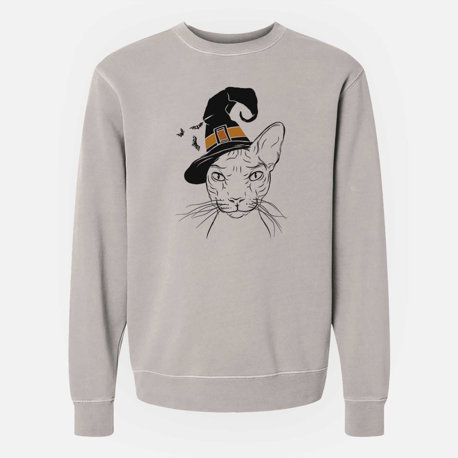 Witch Sammy the Spinx Cat - Unisex Pigment Dyed Crew Sweatshirt