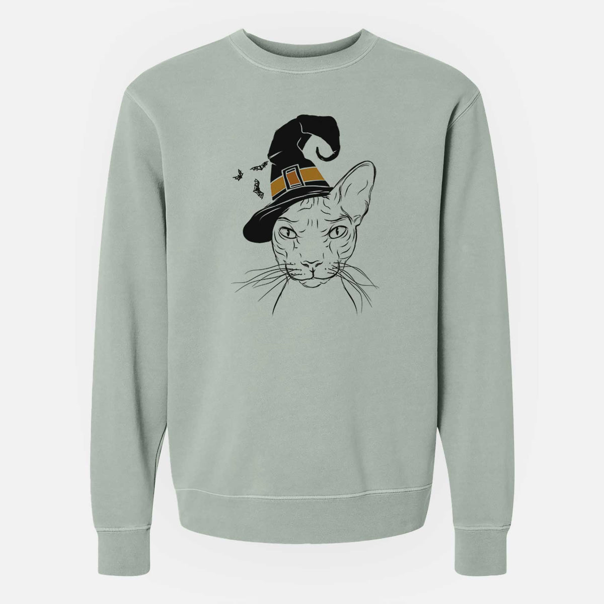 Witch Sammy the Spinx Cat - Unisex Pigment Dyed Crew Sweatshirt