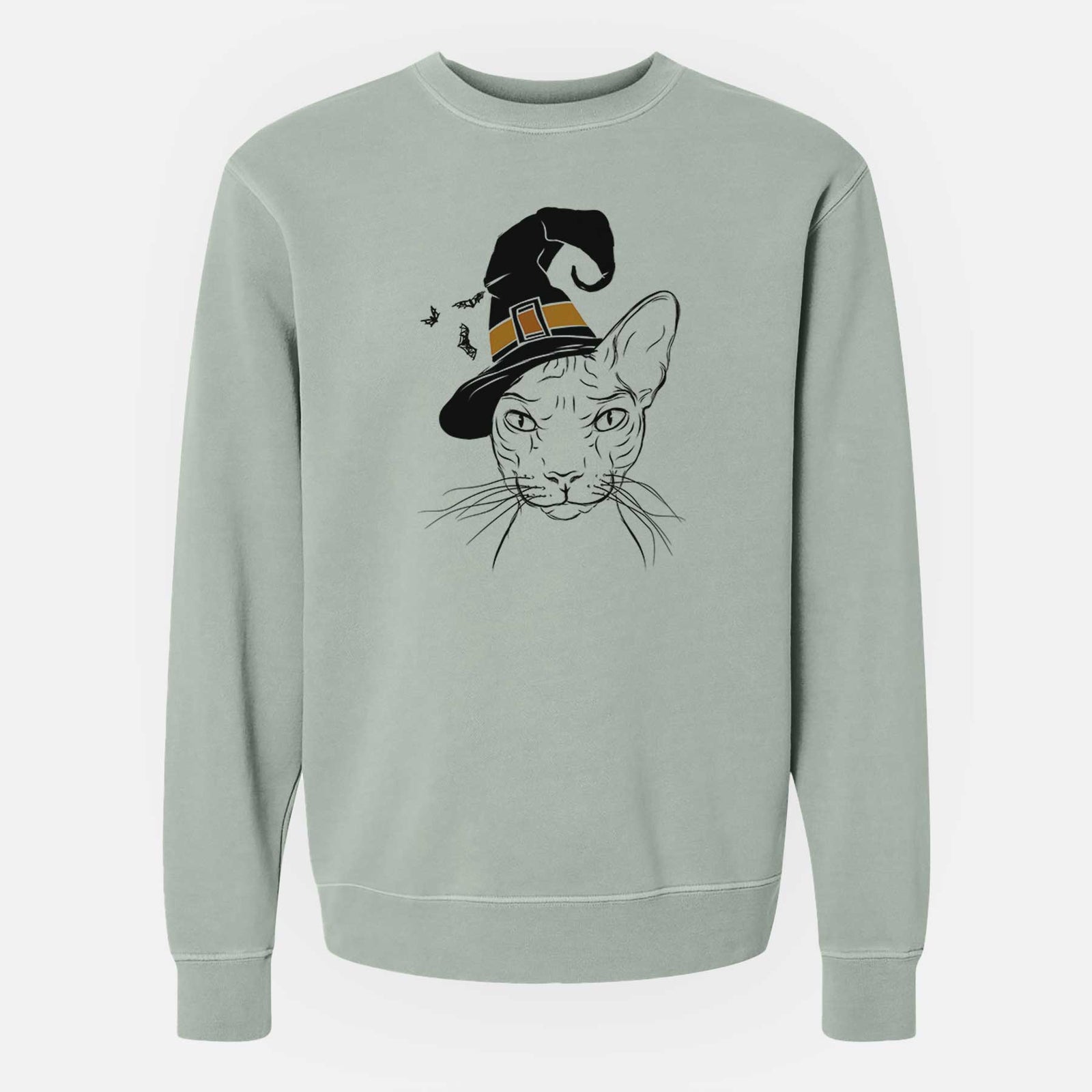 Witch Sammy the Spinx Cat - Unisex Pigment Dyed Crew Sweatshirt