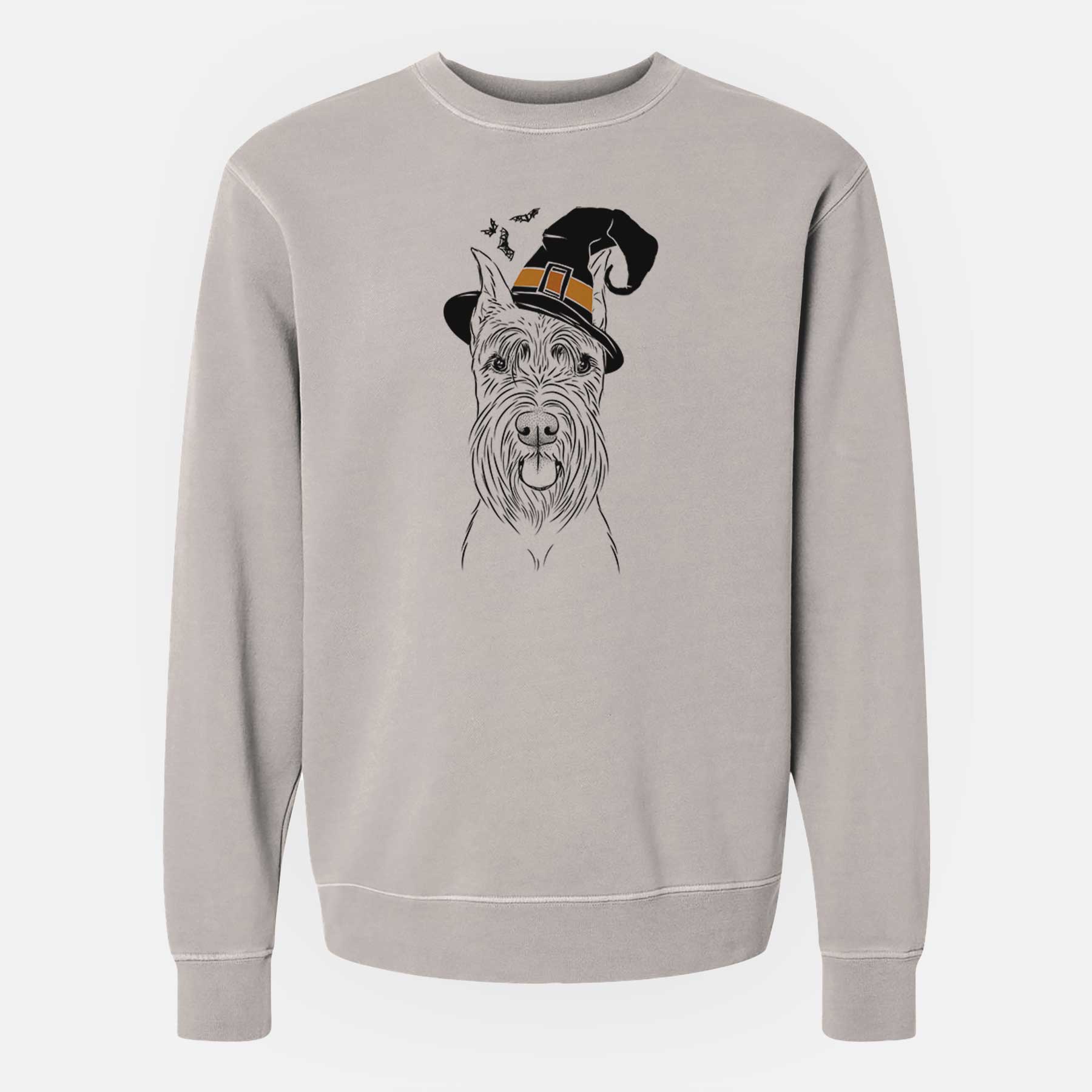 Witch Samuel the Standard Schnauzer - Unisex Pigment Dyed Crew Sweatshirt