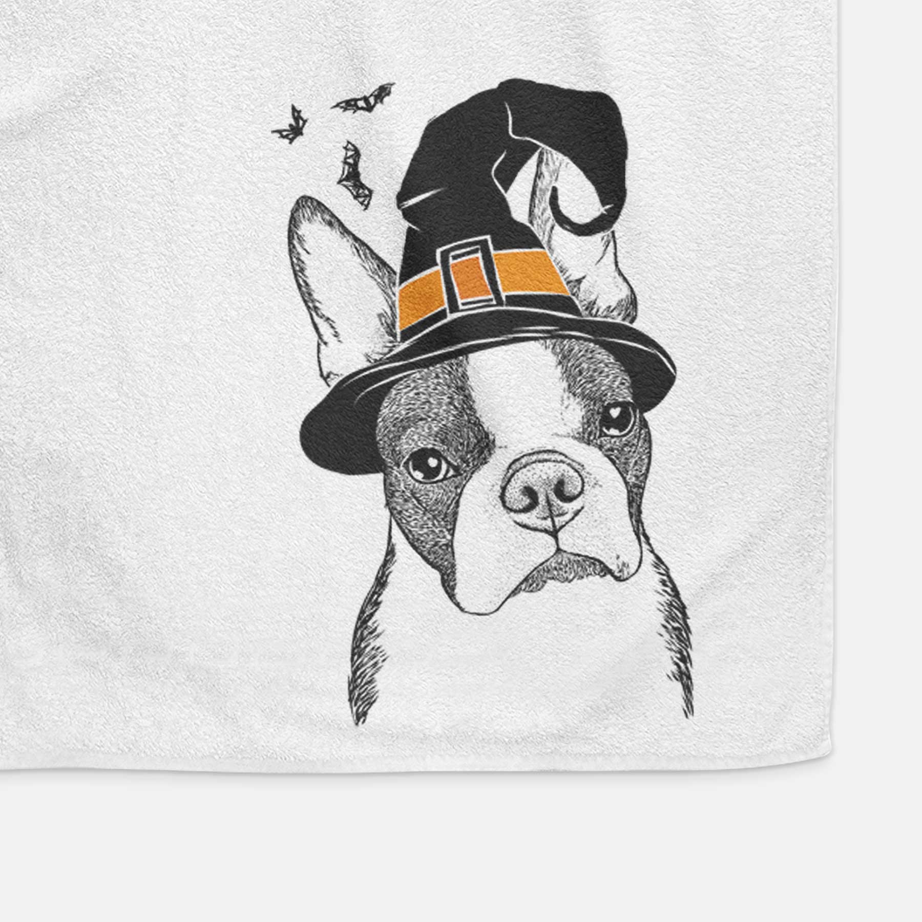 Samuel the Boston Terrier Decorative Hand Towel