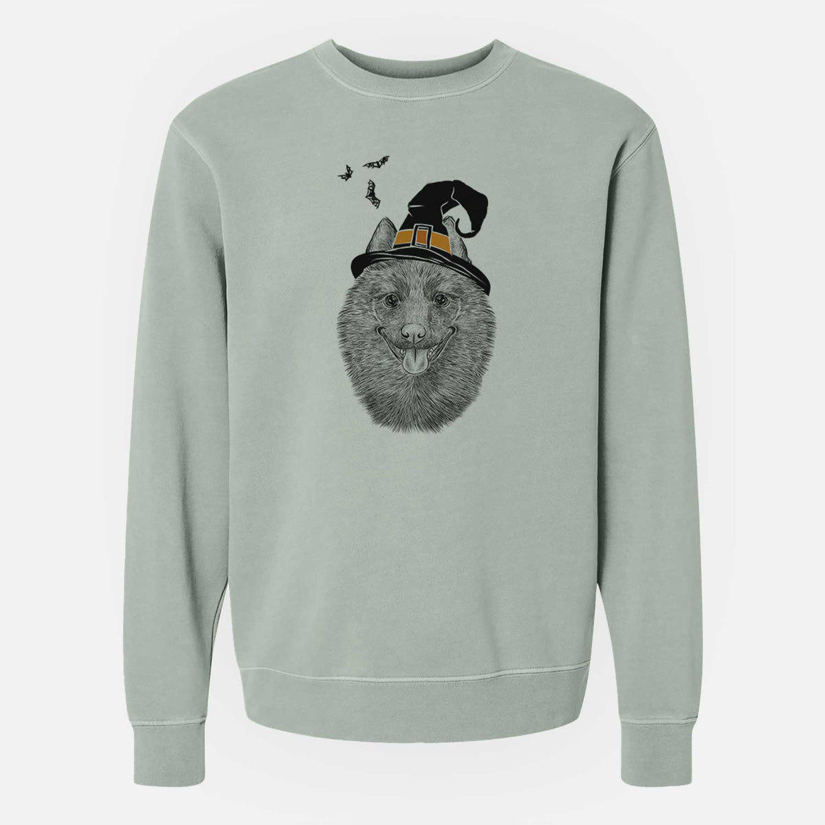 Witch Sander the Schipperke - Unisex Pigment Dyed Crew Sweatshirt