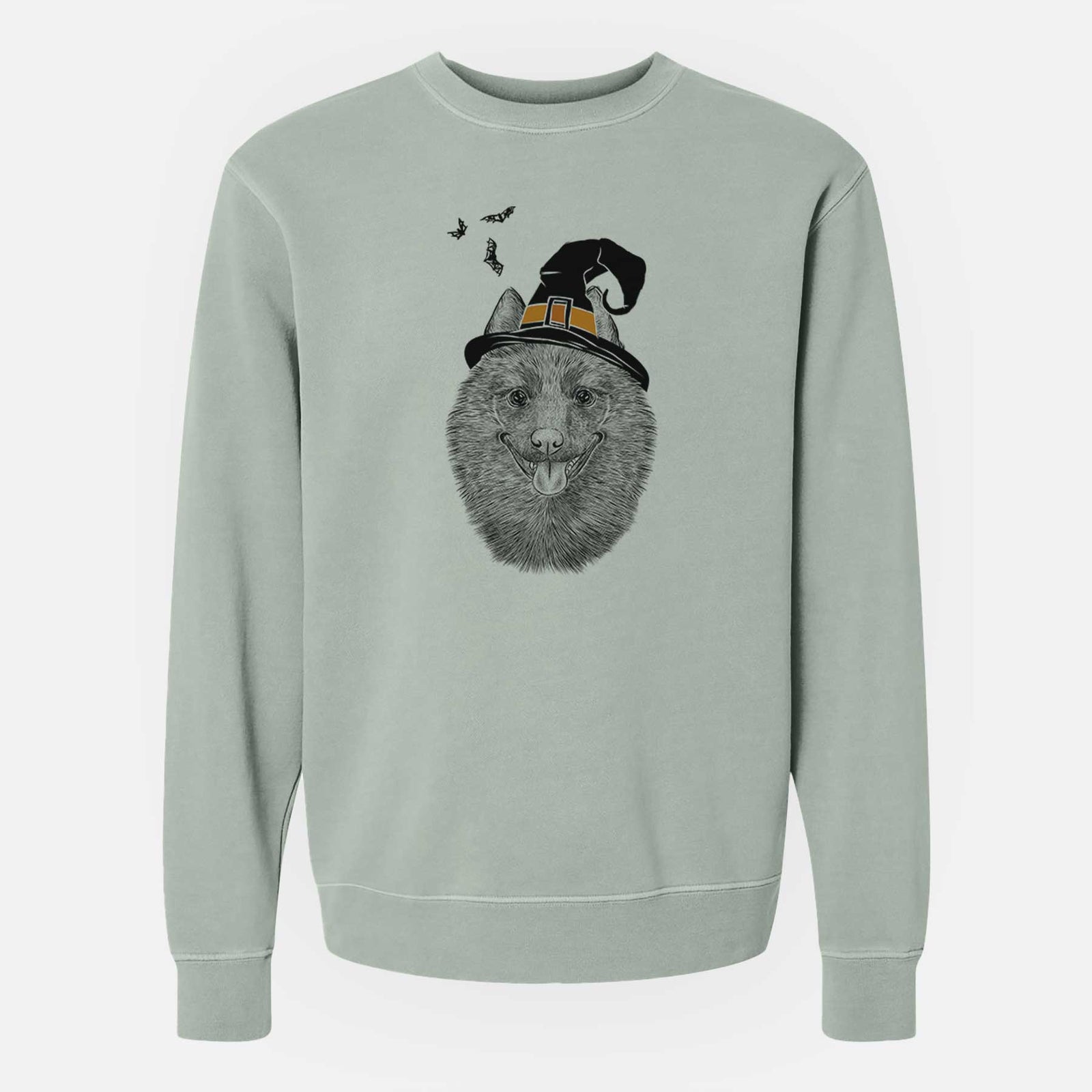 Witch Sander the Schipperke - Unisex Pigment Dyed Crew Sweatshirt