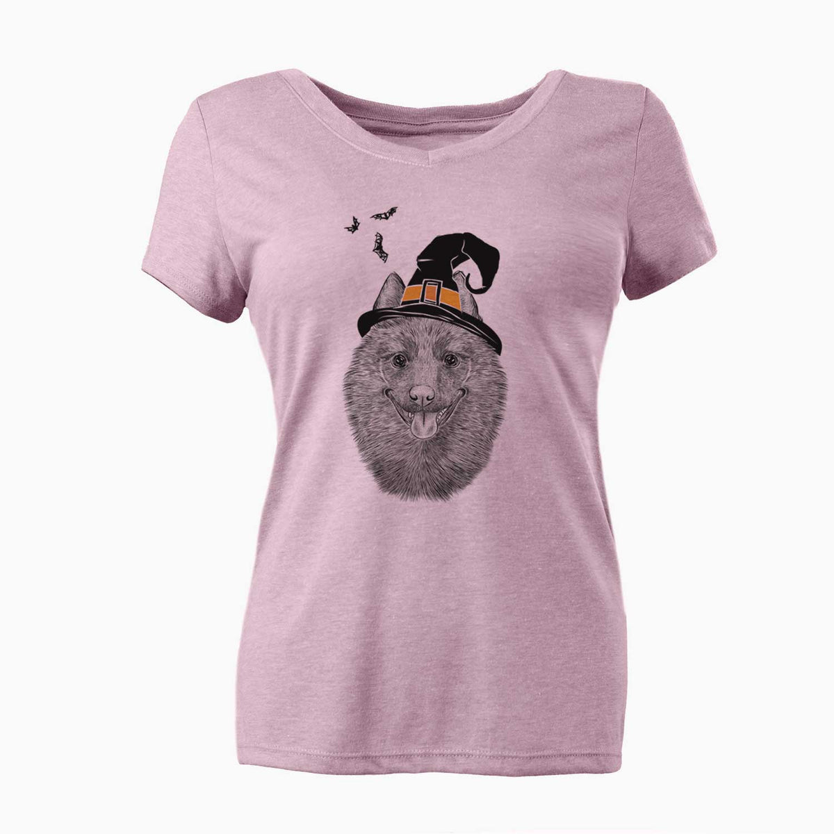 Witch Sander the Schipperke - Women's V-neck Shirt