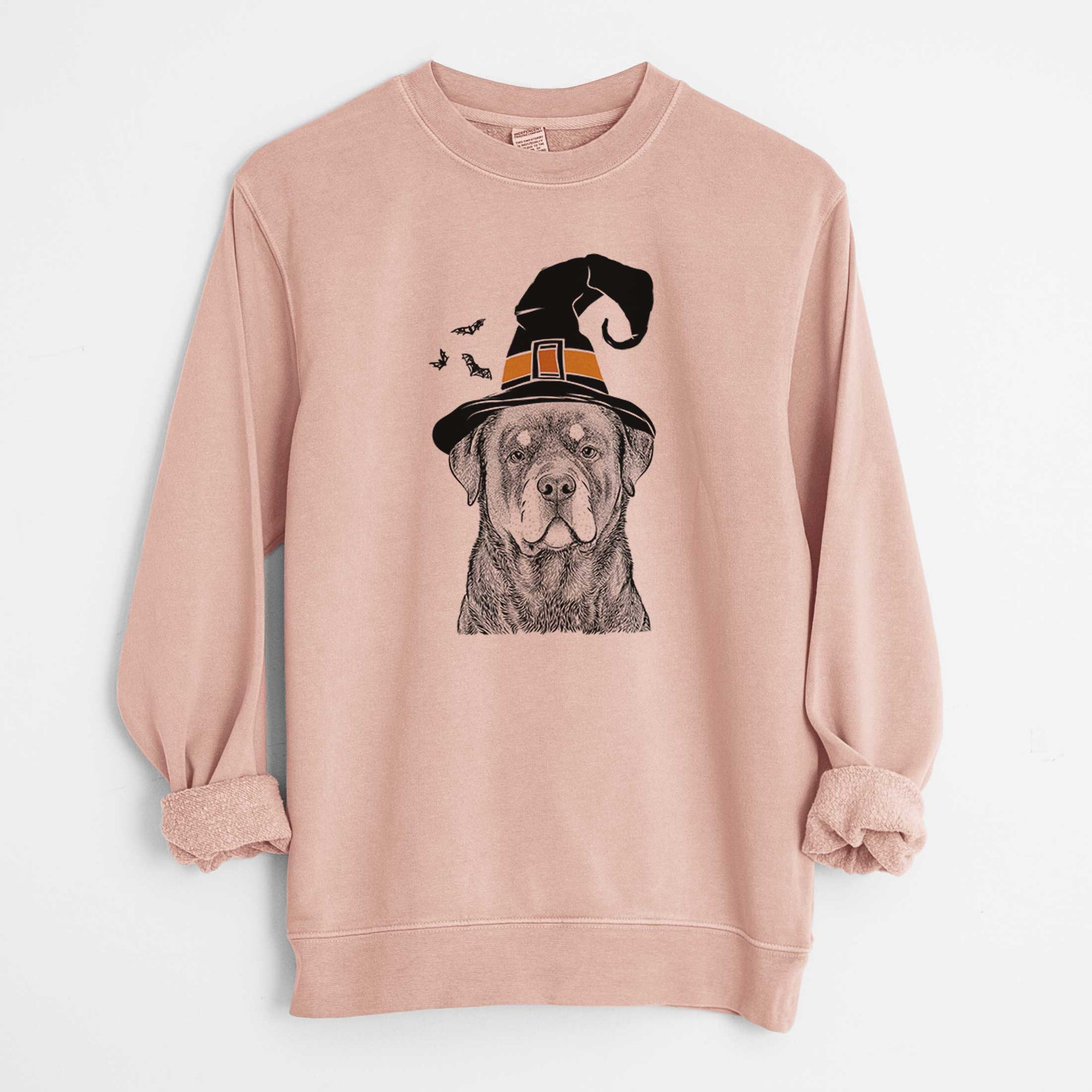 Witch Sarge the Rottweiler - Unisex Pigment Dyed Crew Sweatshirt