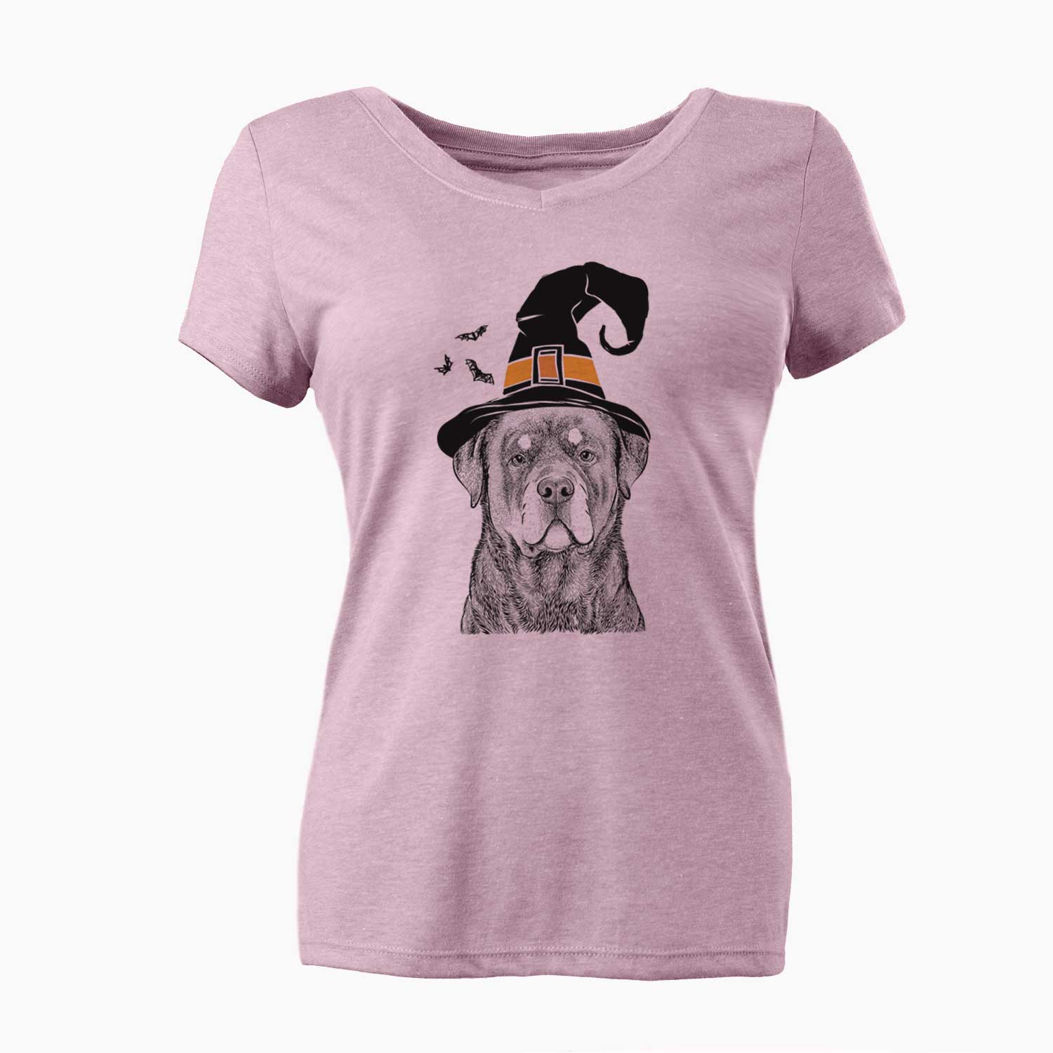 Witch Sarge the Rottweiler - Women's V-neck Shirt