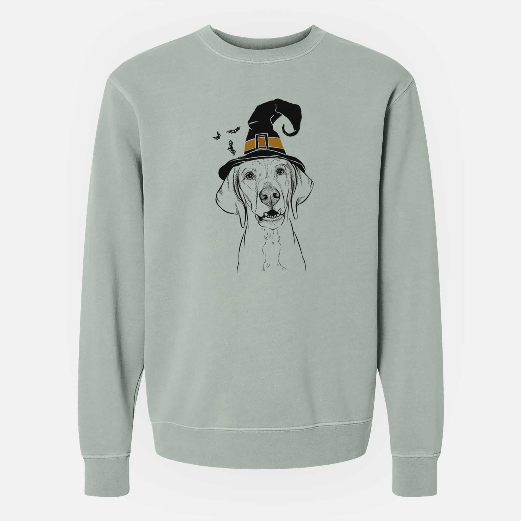 Witch Sarge the Vizsla - Unisex Pigment Dyed Crew Sweatshirt