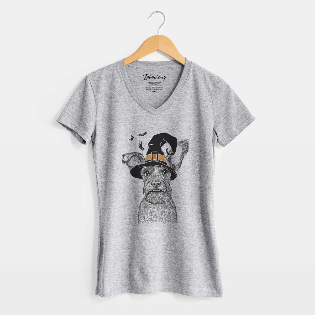 Witch Sawyer the Snorkie - Women's V-neck Shirt