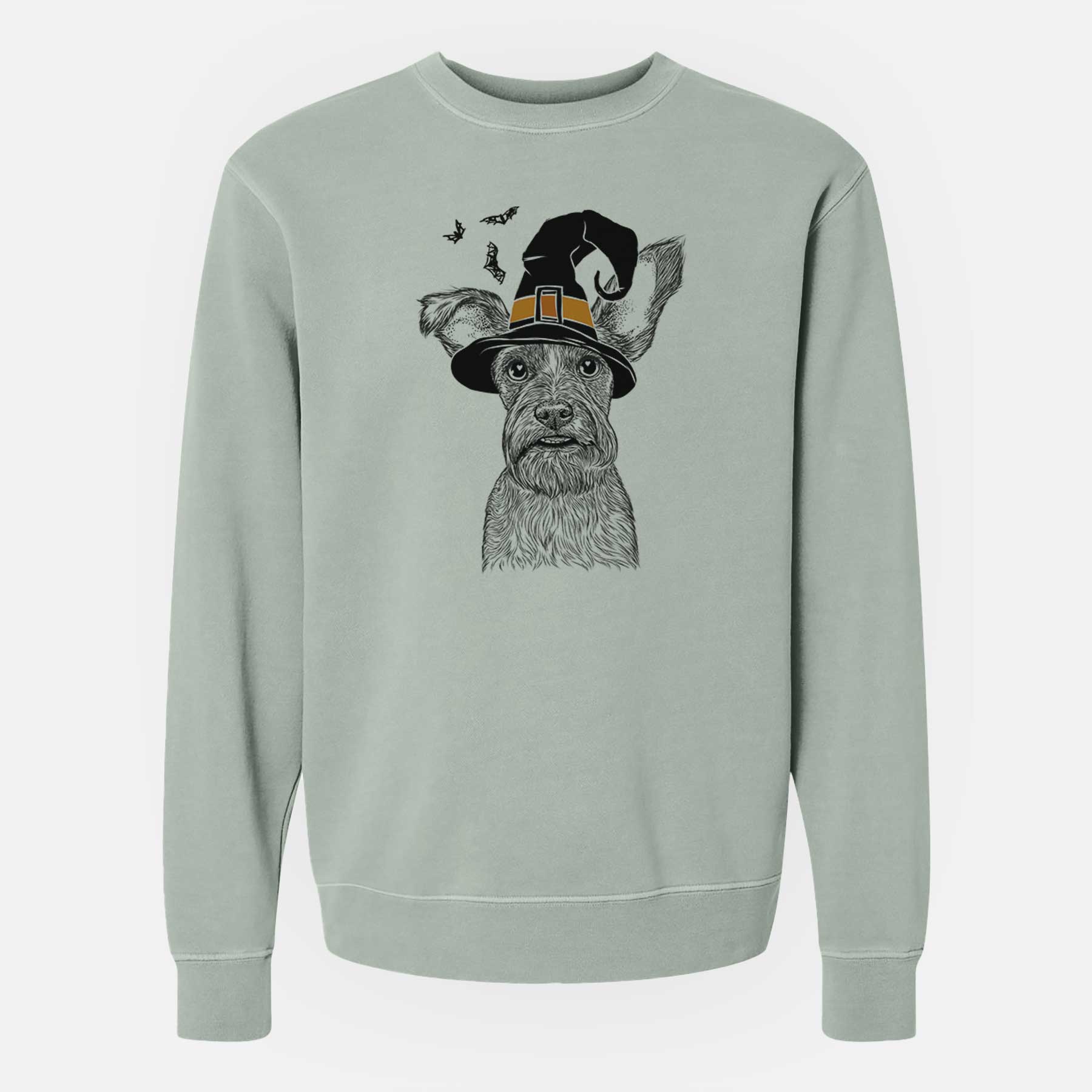 Witch Sawyer the Snorkie - Unisex Pigment Dyed Crew Sweatshirt