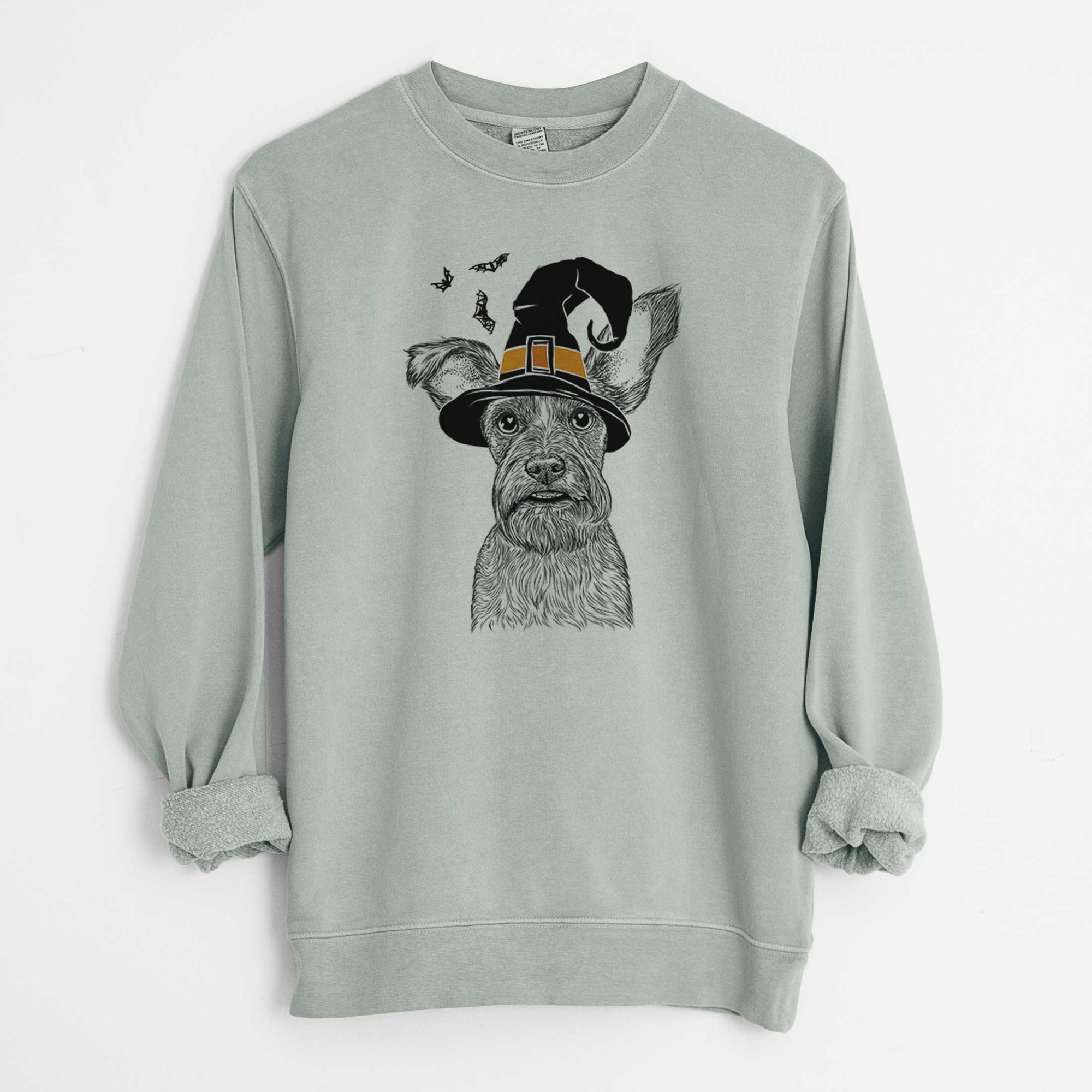 Witch Sawyer the Snorkie - Unisex Pigment Dyed Crew Sweatshirt