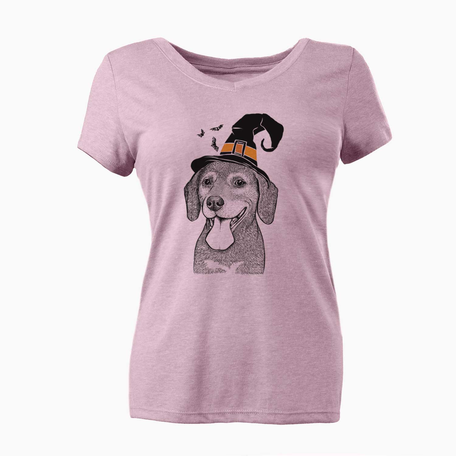 Witch Scarlett the Beagle - Women's V-neck Shirt