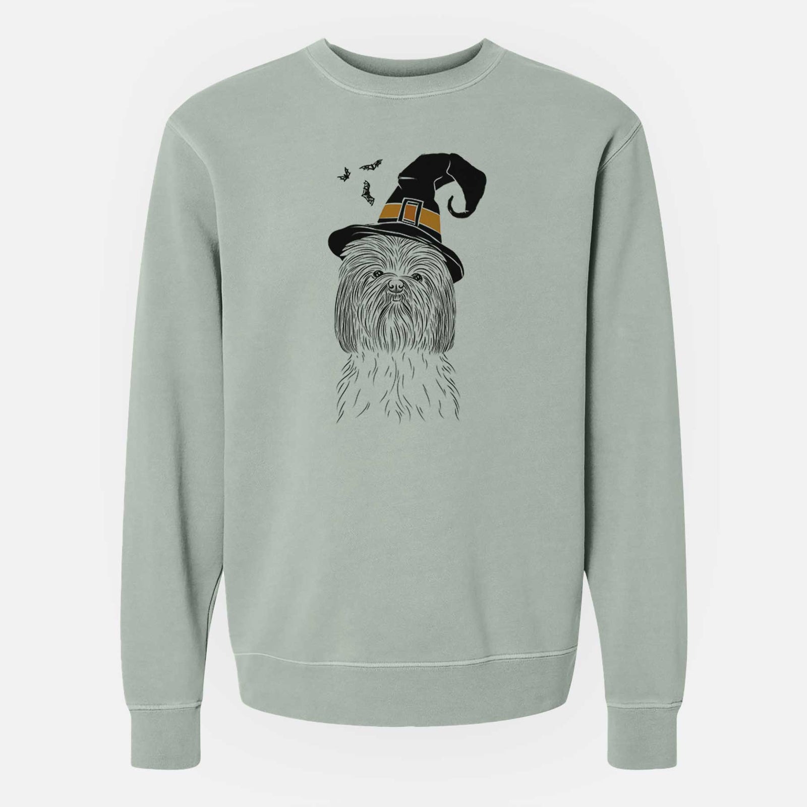 Witch Scully the Shih Tzu - Unisex Pigment Dyed Crew Sweatshirt