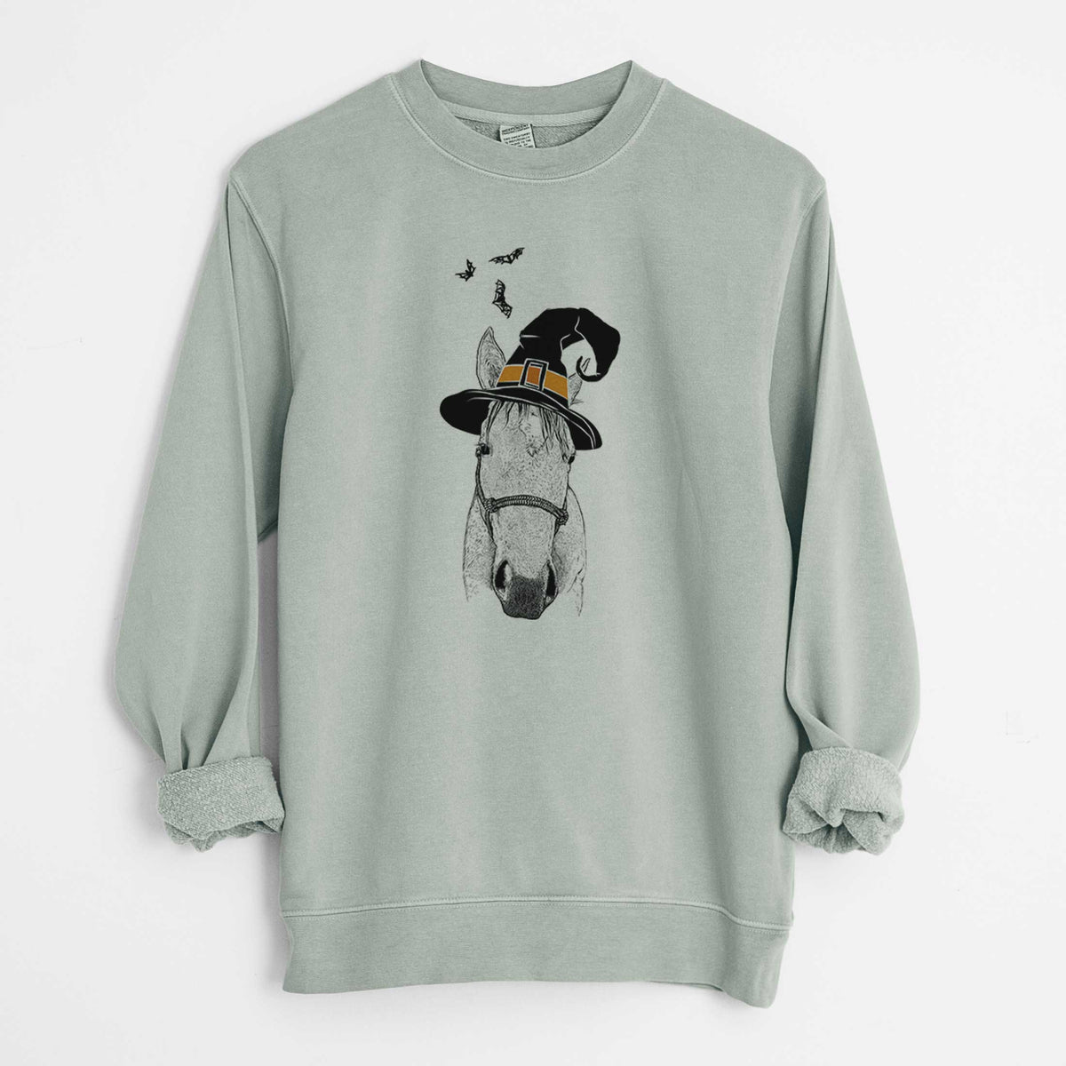 Witch SeaBee the Quarter Horse - Unisex Pigment Dyed Crew Sweatshirt