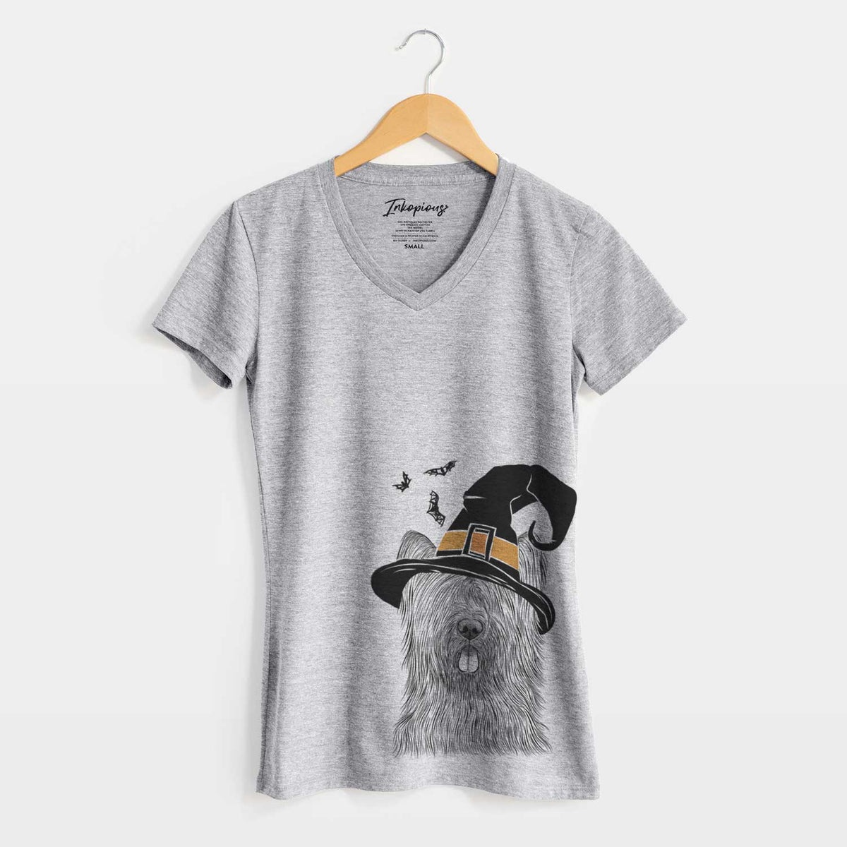 Witch Shay the Briard - Women's V-neck Shirt