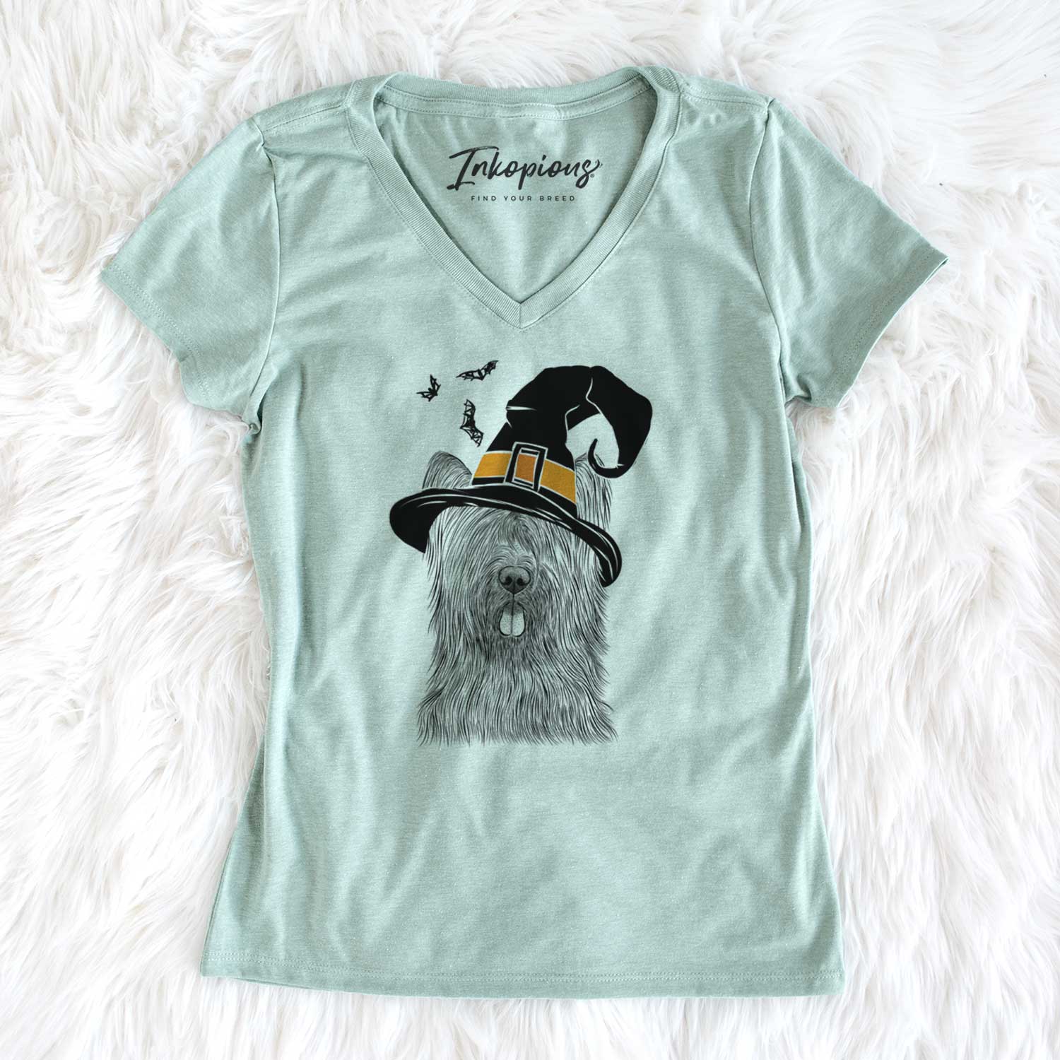Witch Shay the Briard - Women's V-neck Shirt
