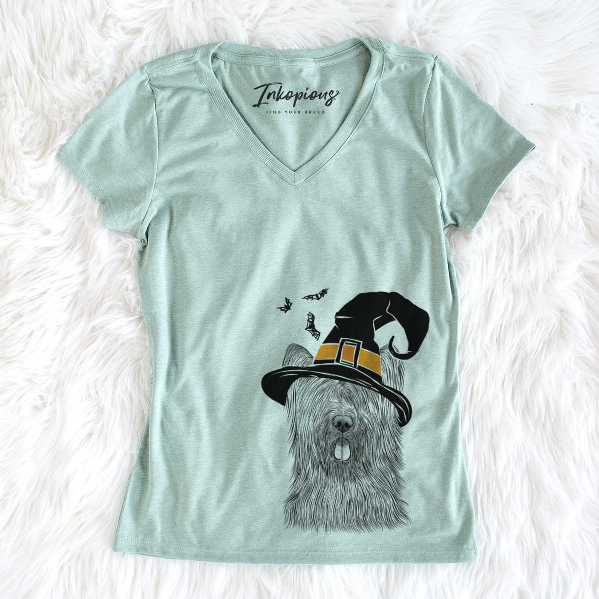 Witch Shay the Briard - Women's V-neck Shirt