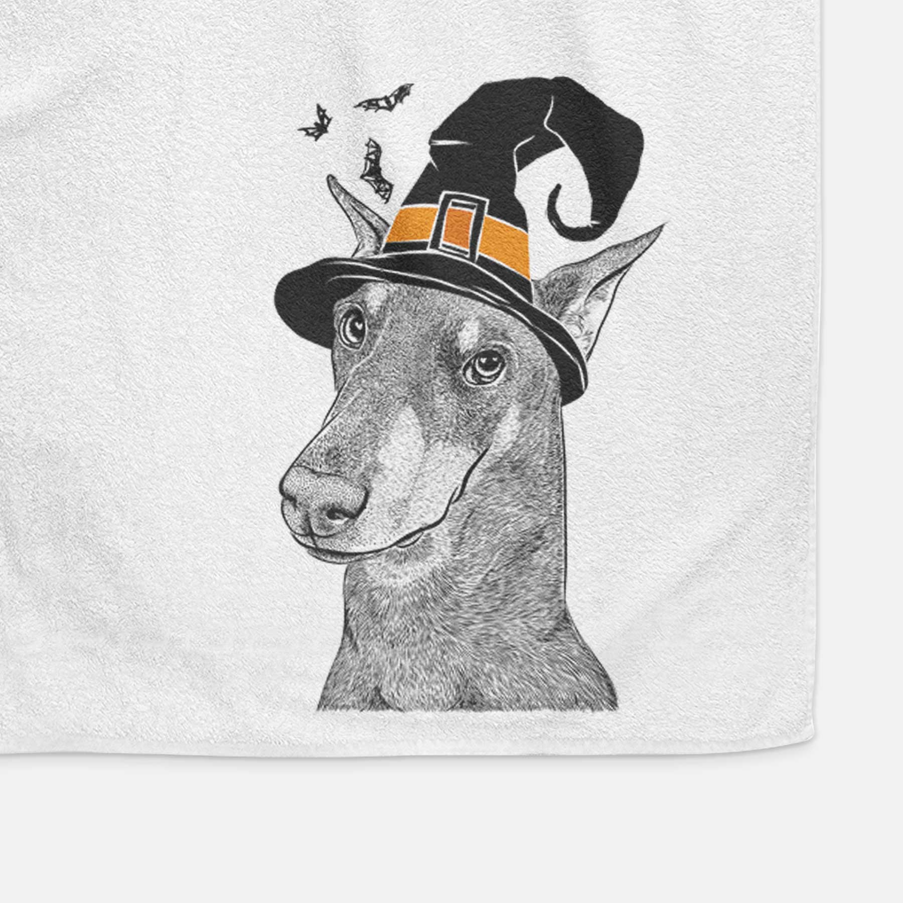 Shelby the Doberman Pinscher Decorative Hand Towel