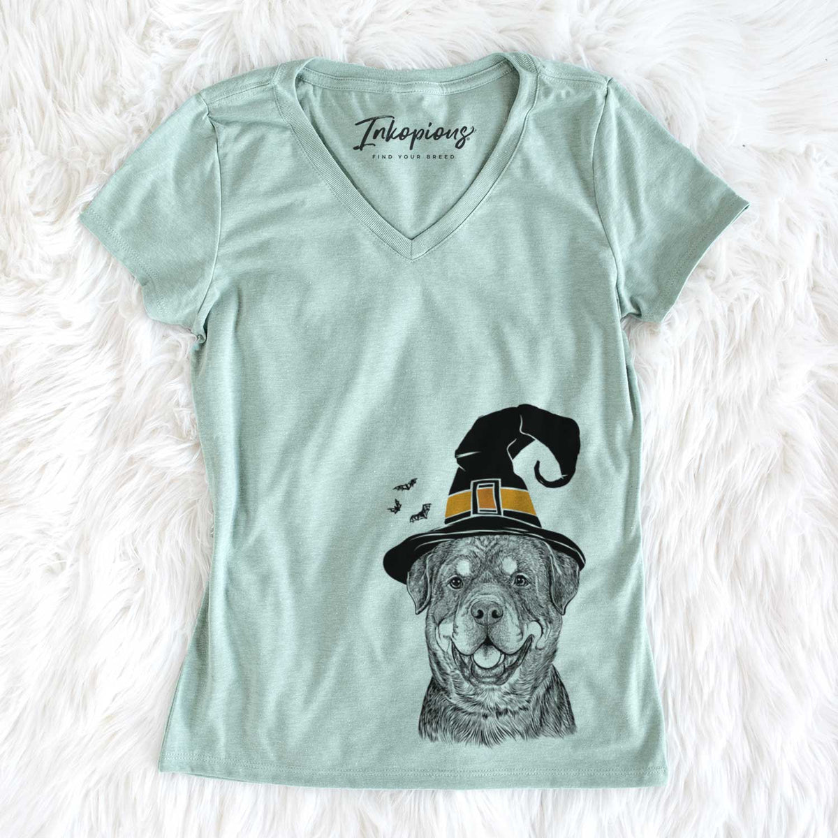 Witch Sig the Rottweiler - Women&#39;s V-neck Shirt