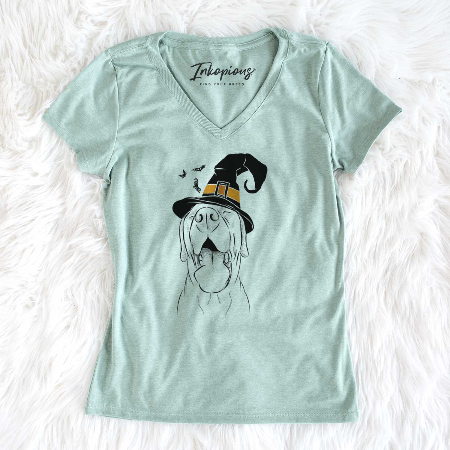 Witch Silly Lilly the Labrador Retriever - Women's V-neck Shirt