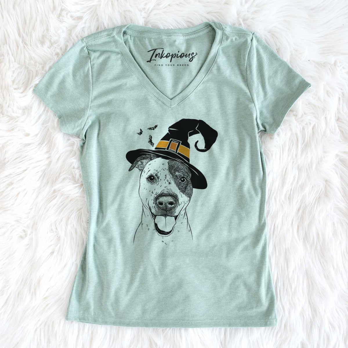 Witch Simon the Mixed Breed - Women's V-neck Shirt