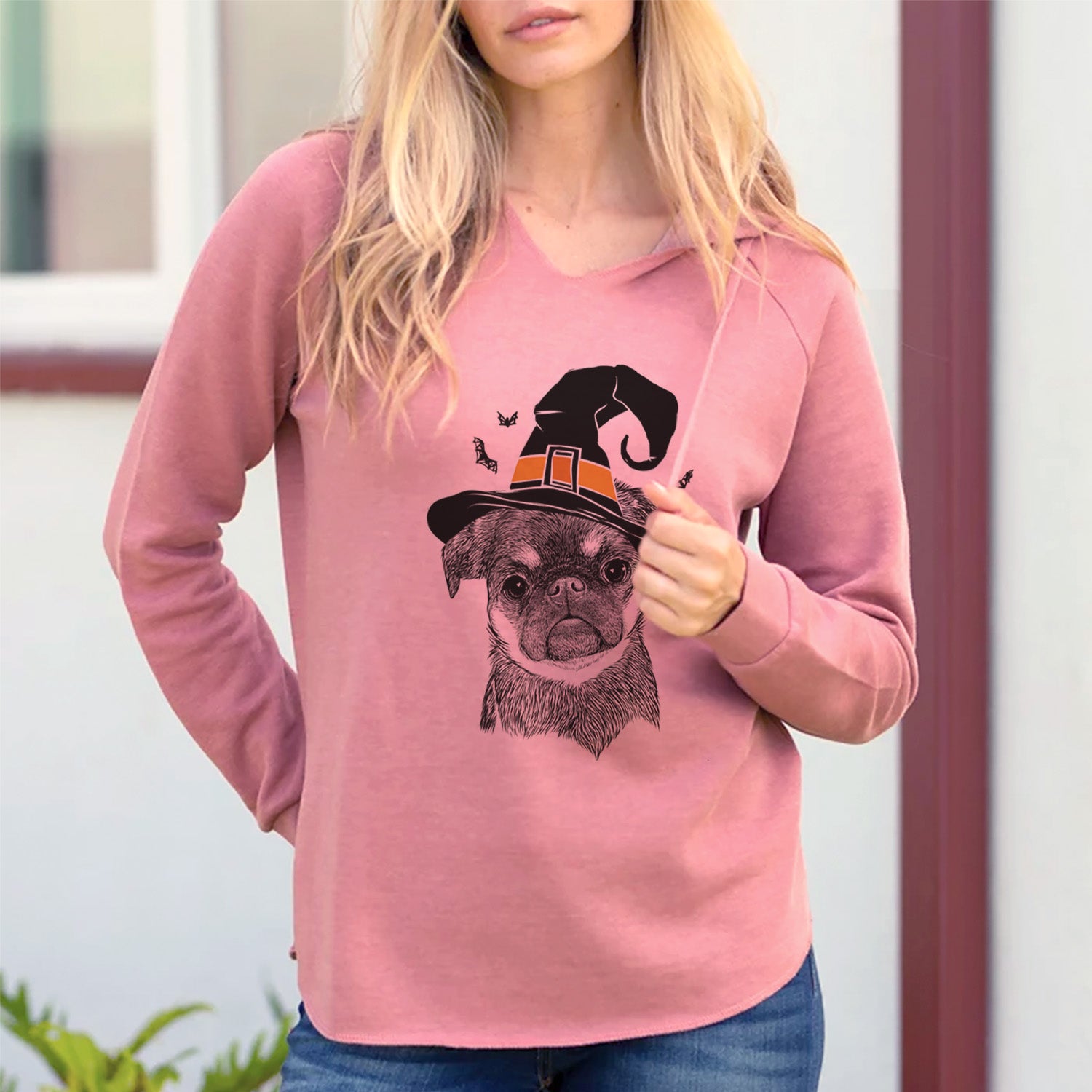 Witch Simone the Brussels Griffon - Cali Wave Hooded Sweatshirt