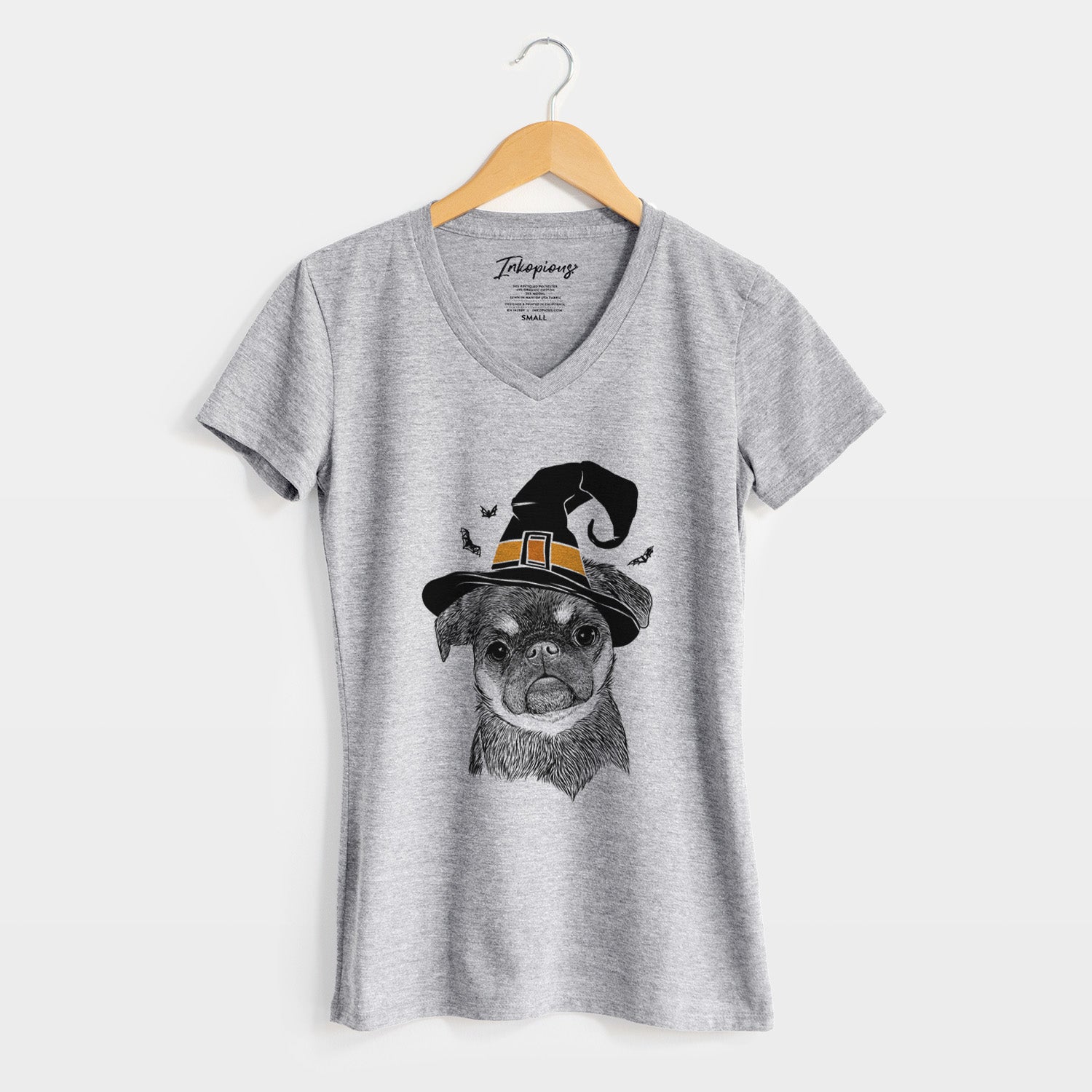 Witch Simone the Brussels Griffon - Women's Perfect V-neck Shirt