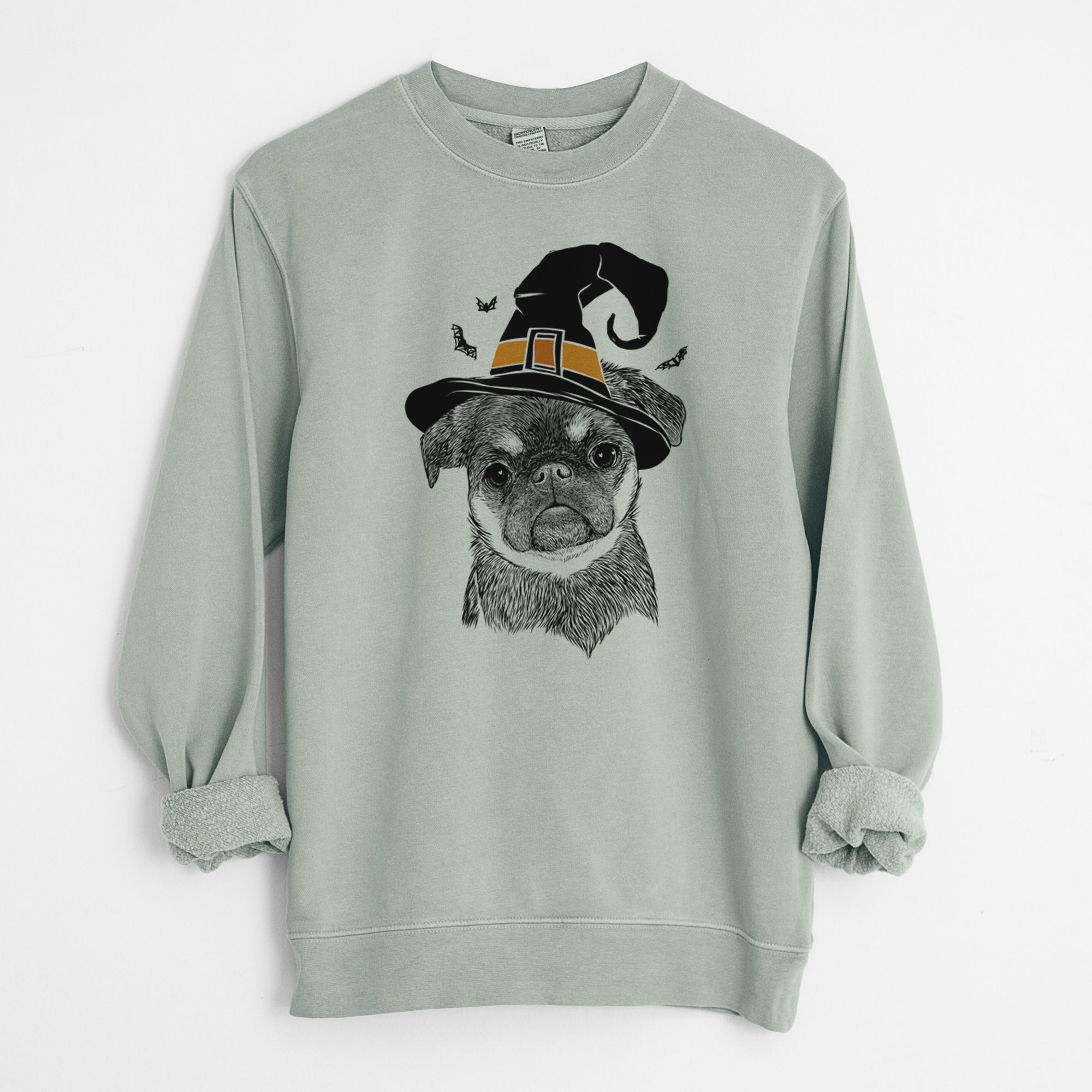 Witch Simone the Brussels Griffon - Unisex Pigment Dyed Crew Sweatshirt