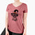 Witch Simone the Brussels Griffon - Women's Perfect V-neck Shirt