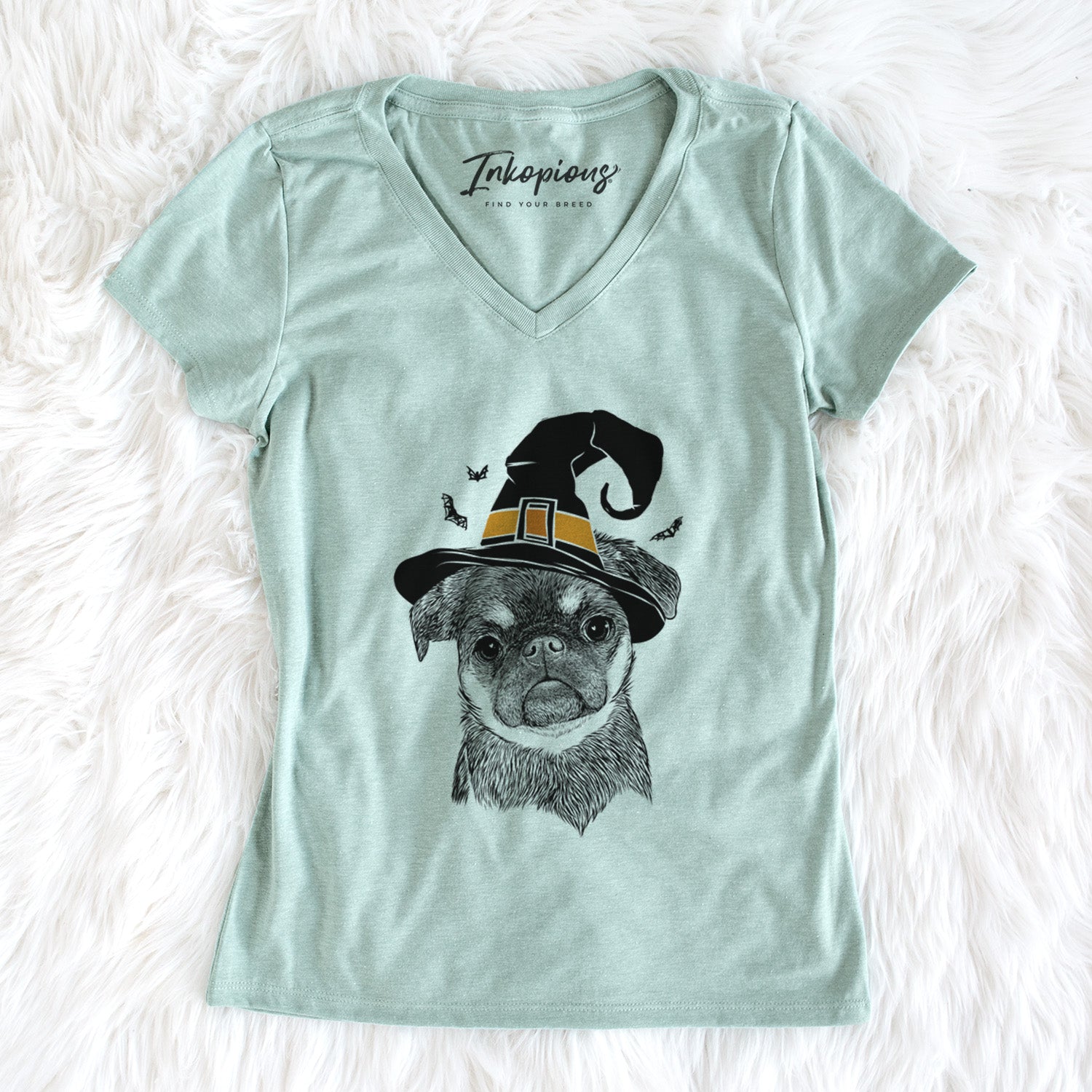 Witch Simone the Brussels Griffon - Women's Perfect V-neck Shirt