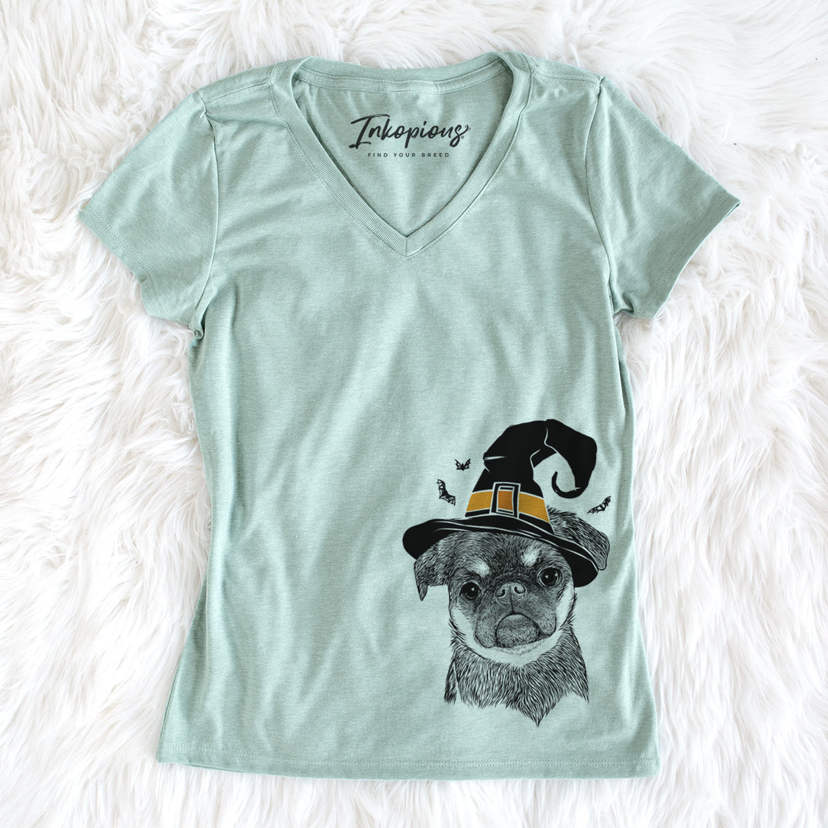 Witch Simone the Brussels Griffon - Women&#39;s Perfect V-neck Shirt