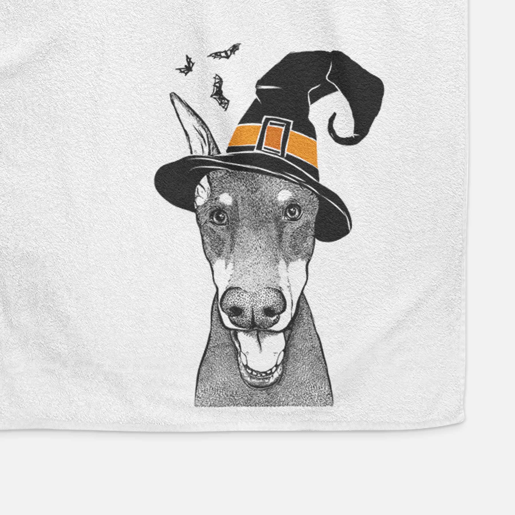 Sir Duke the Doberman Pinscher Decorative Hand Towel