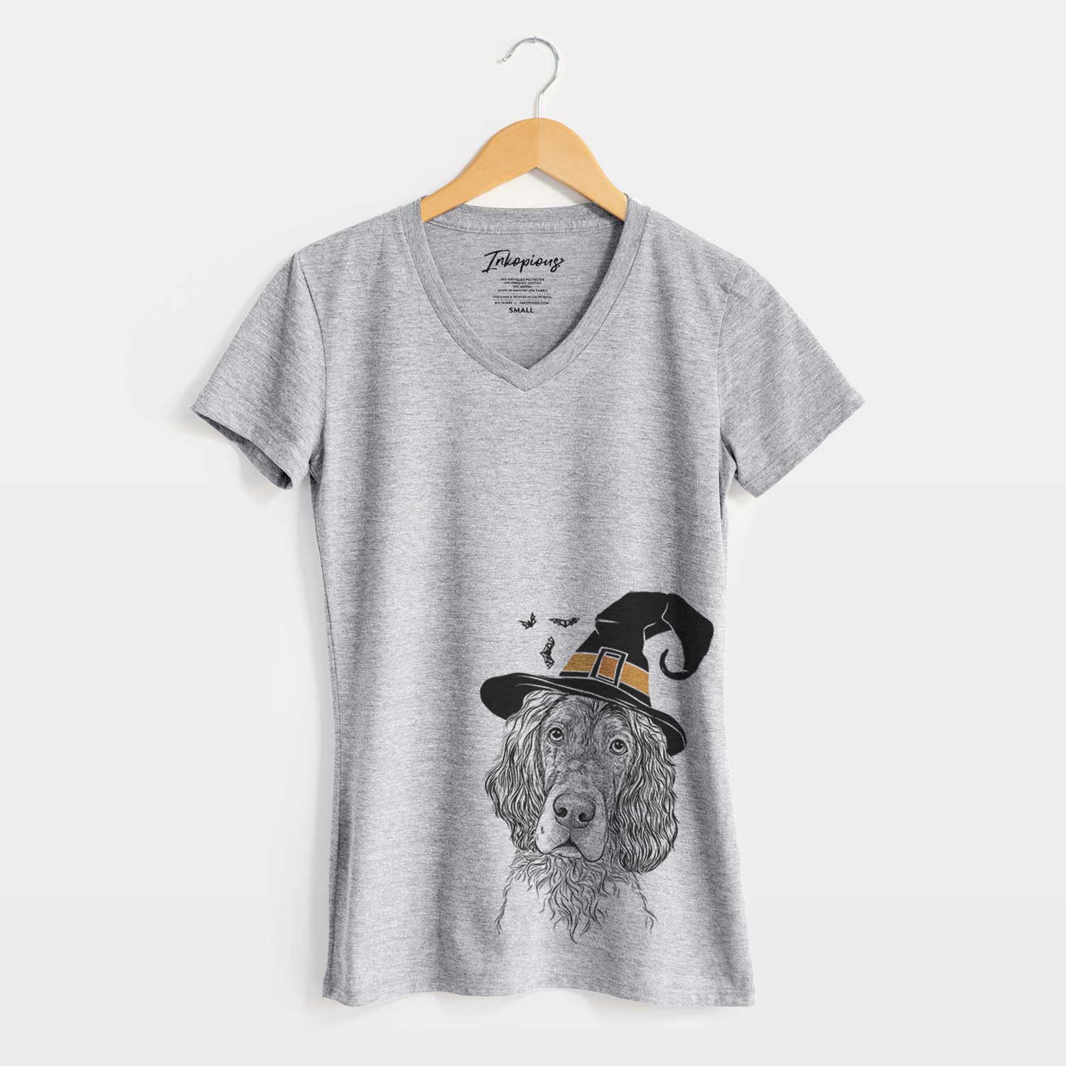 Witch Sir Rexford the Blue Belton English Setter - Women's V-neck Shirt