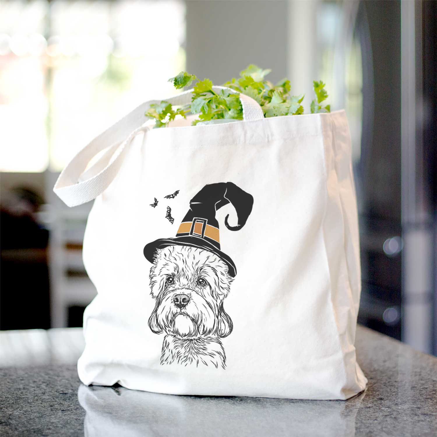 Sir Walter the Dandie Dinmont Terrier - Tote Bag