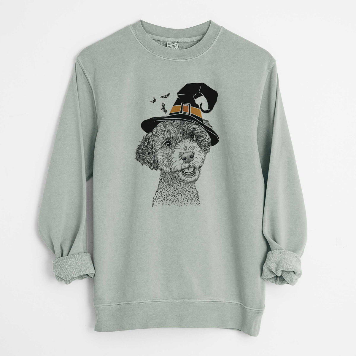 Witch Skipper the Twoodle - Unisex Pigment Dyed Crew Sweatshirt