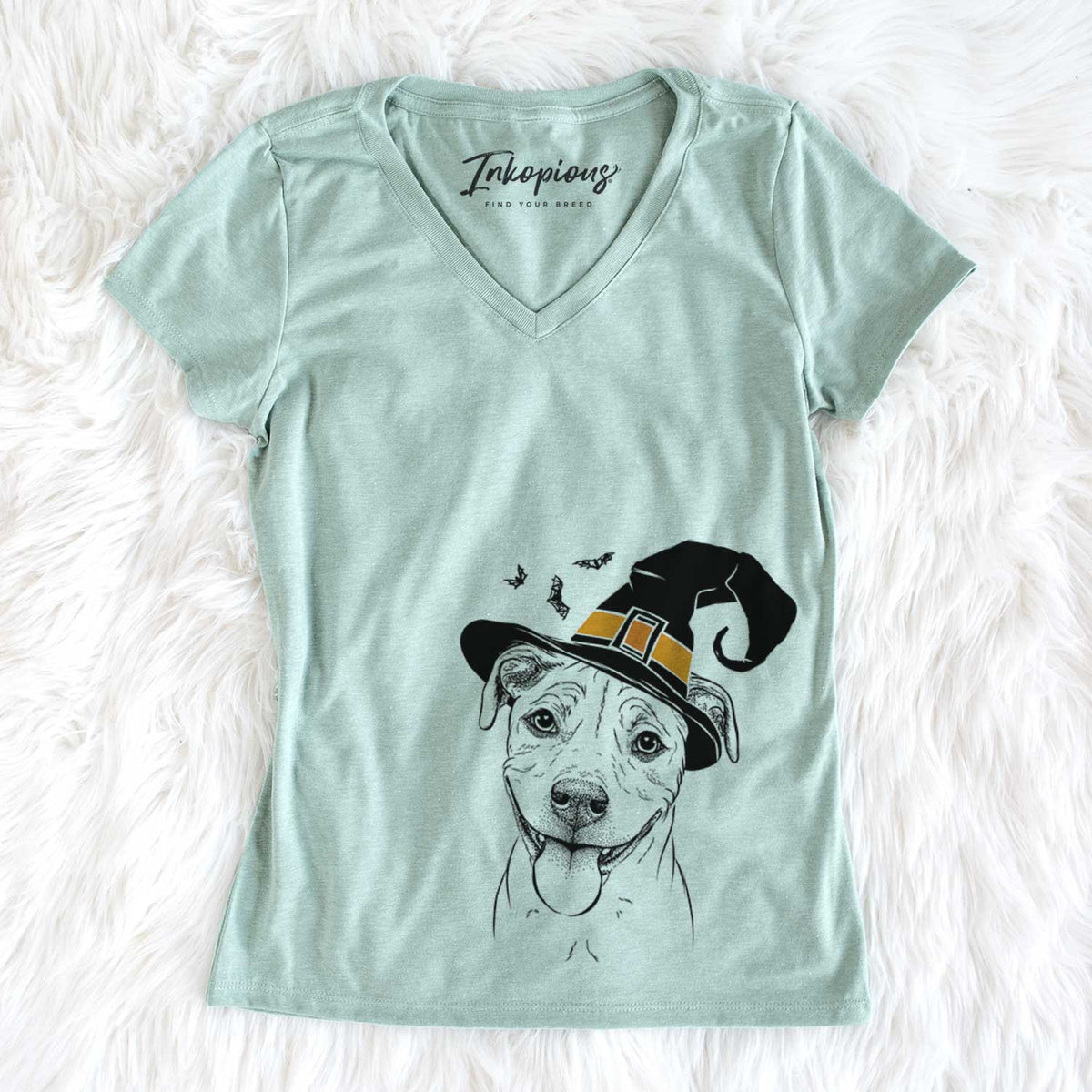 Witch Skye the Pitweiler - Women&#39;s V-neck Shirt