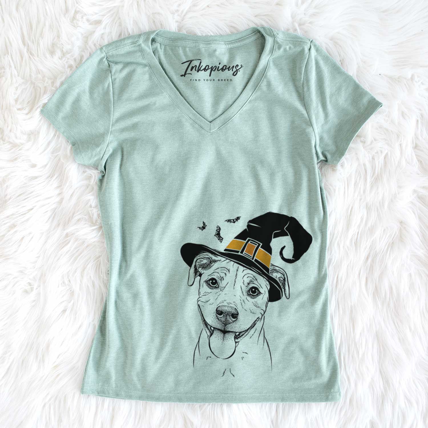 Witch Skye the Pitweiler - Women's V-neck Shirt