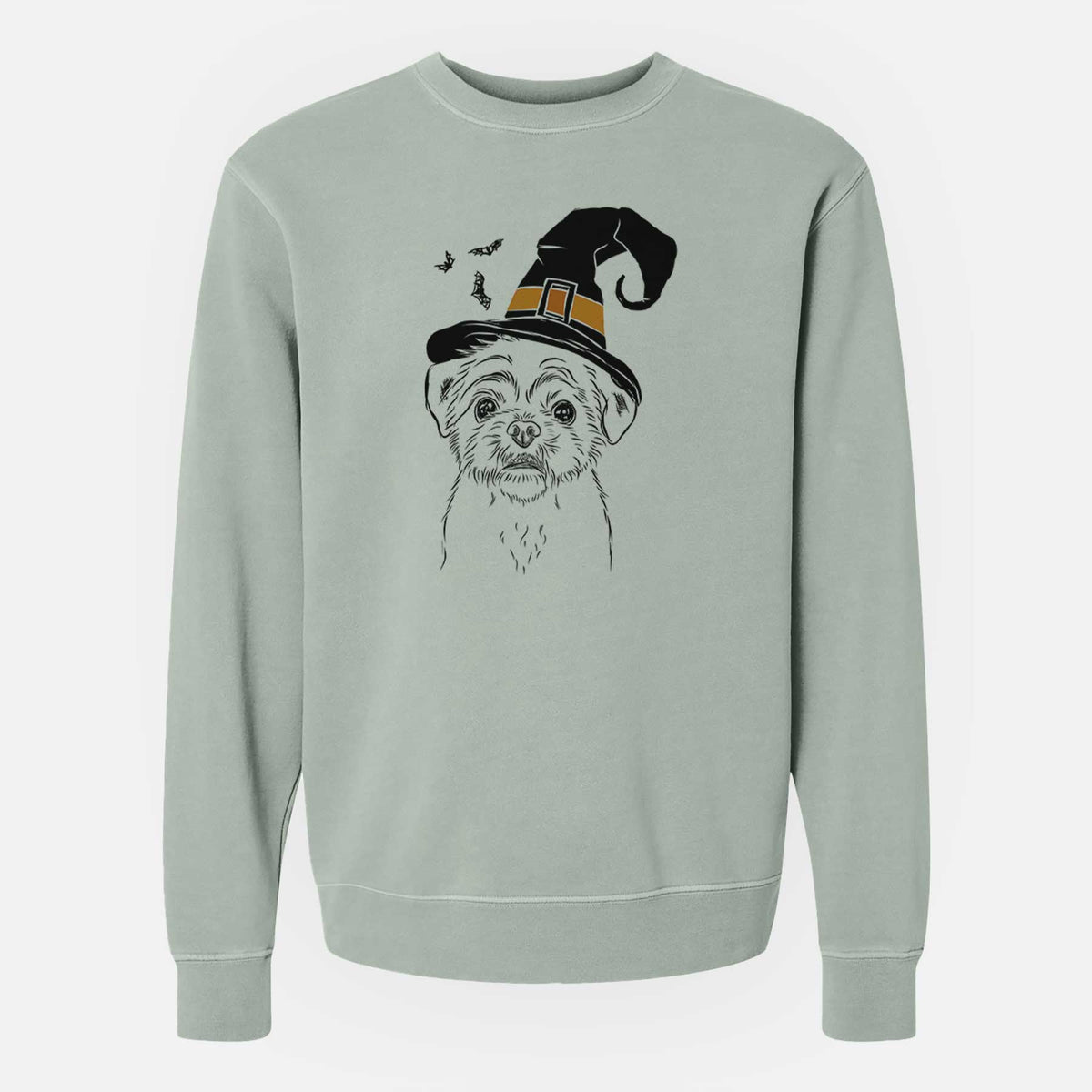 Witch Smash the Shih Tzu - Unisex Pigment Dyed Crew Sweatshirt